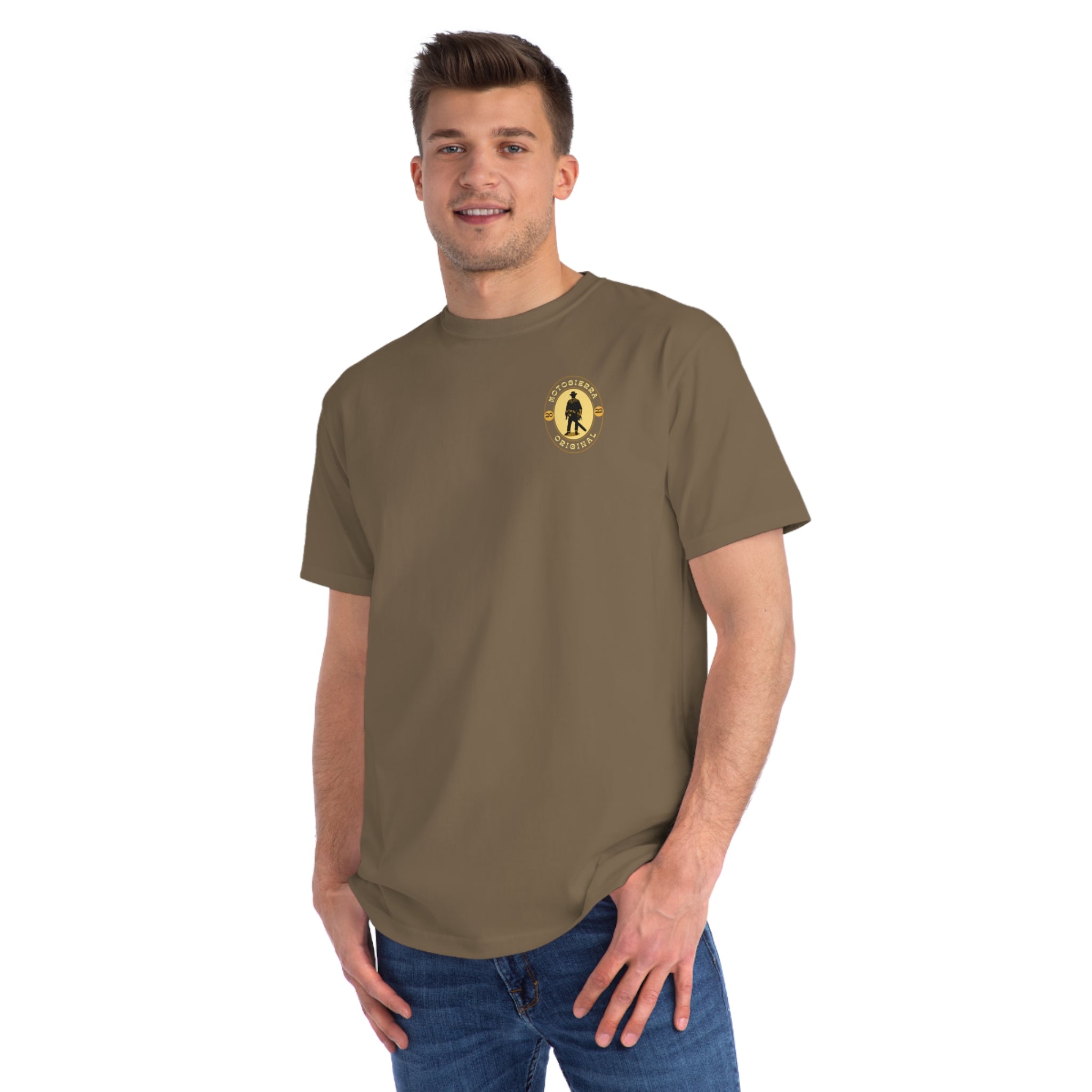 Gunslinger Organic Unisex Classic T-Shirt - Vintage Motosierra Graphic Tee, Eco-Friendly Apparel, Casual Wear, Gift for Him/Her