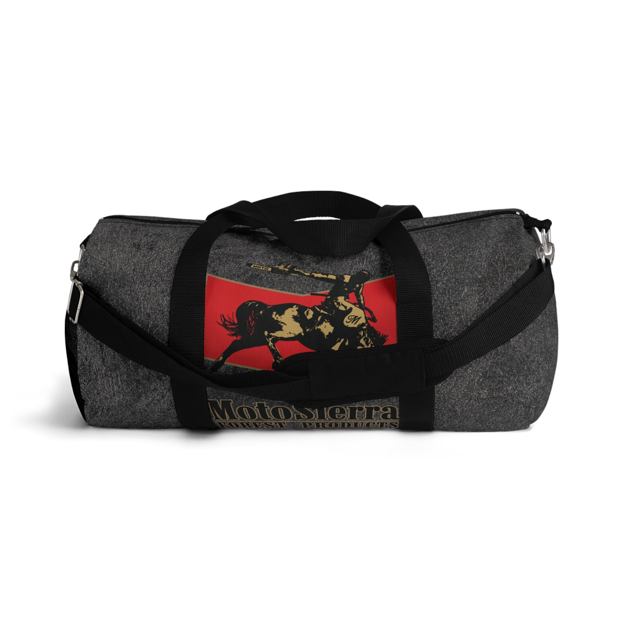 Space Dust Cowboy Logo Motosierra Adventure Duffel Bag - Perfect for Gym, Travel, Outdoor Activities, Weekend Getaway, Gifts