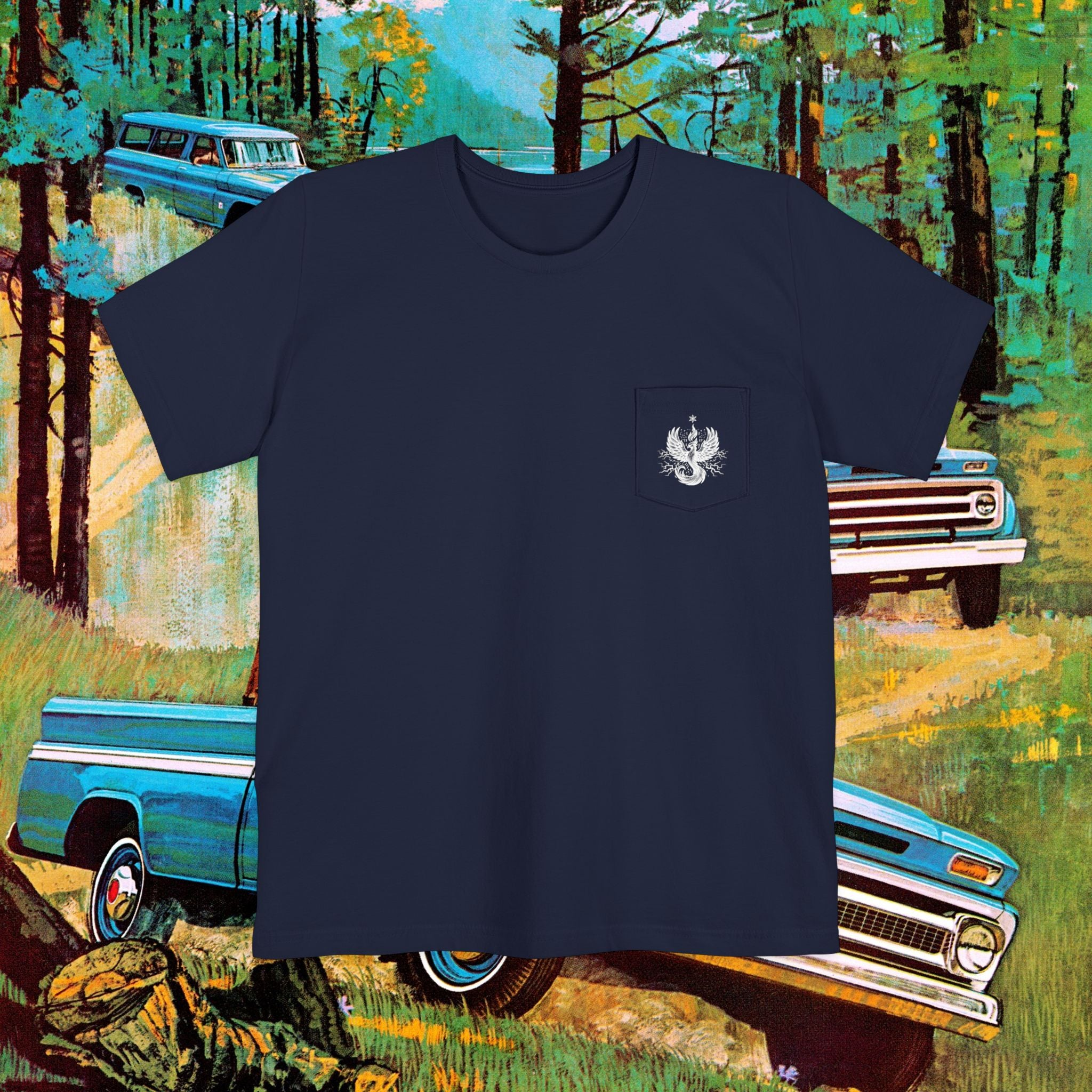 Thunderbird Vintage-Inspired Unisex Pocket T-Shirt