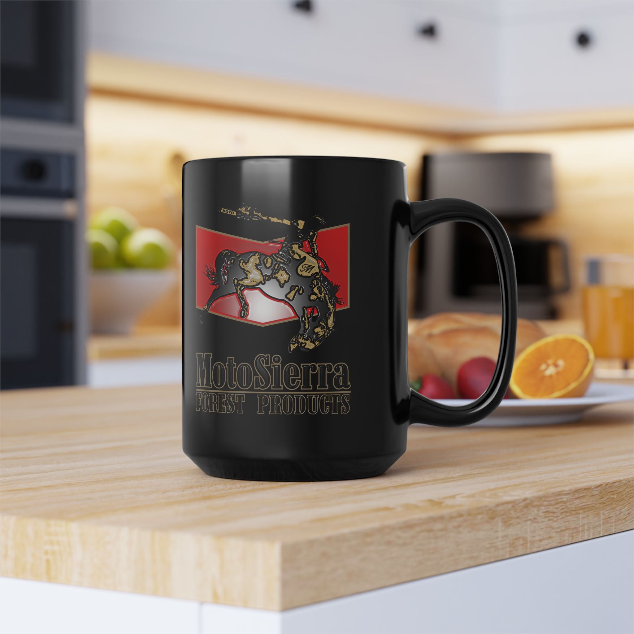 1 Plastic Effect Black Mug | 15oz Coffee Cup for Riders, Gift for Bikers, Custom Drinkware, Unique Gift, Adventure Mug