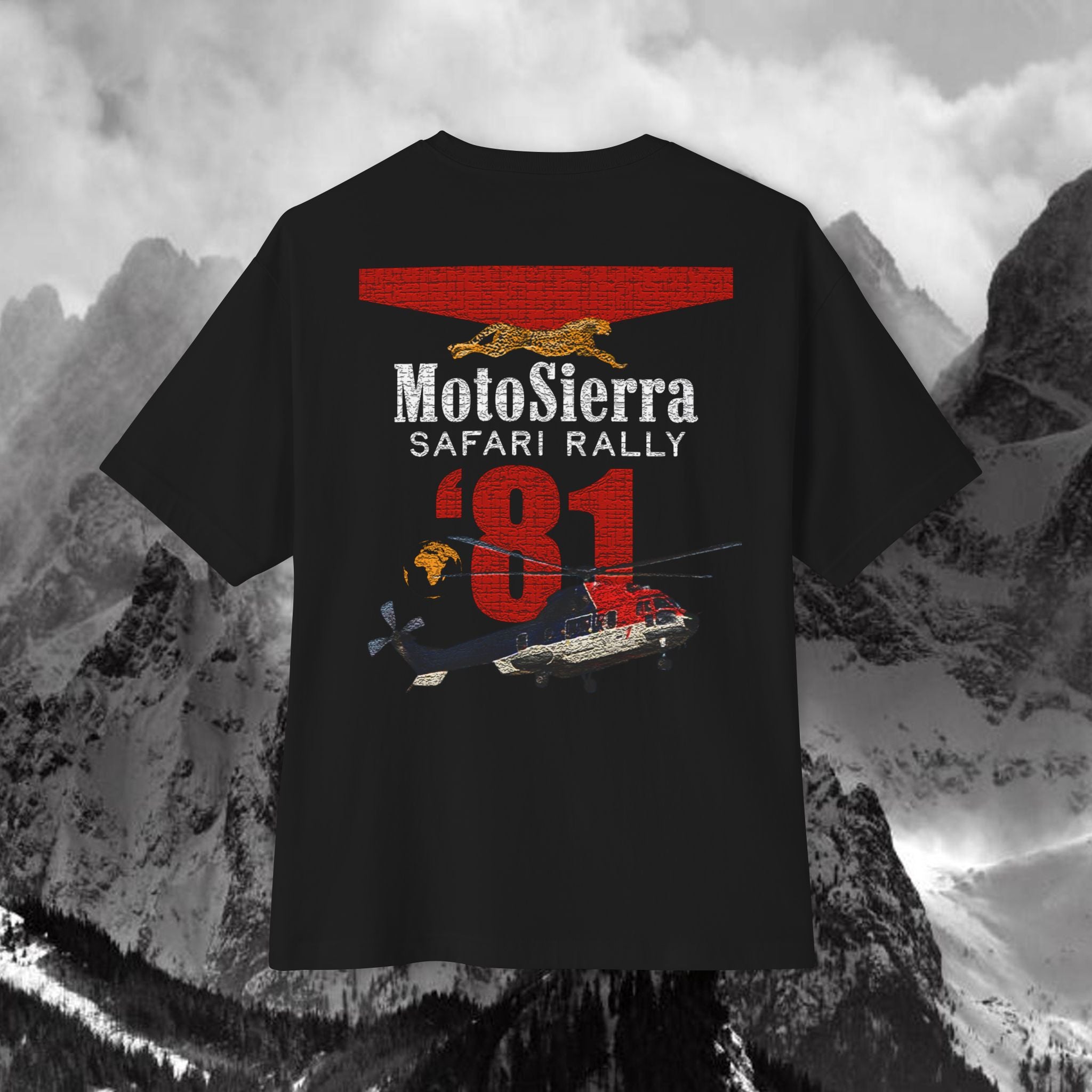 Safari Rally Logo Unisex Oversized Boxy Tee