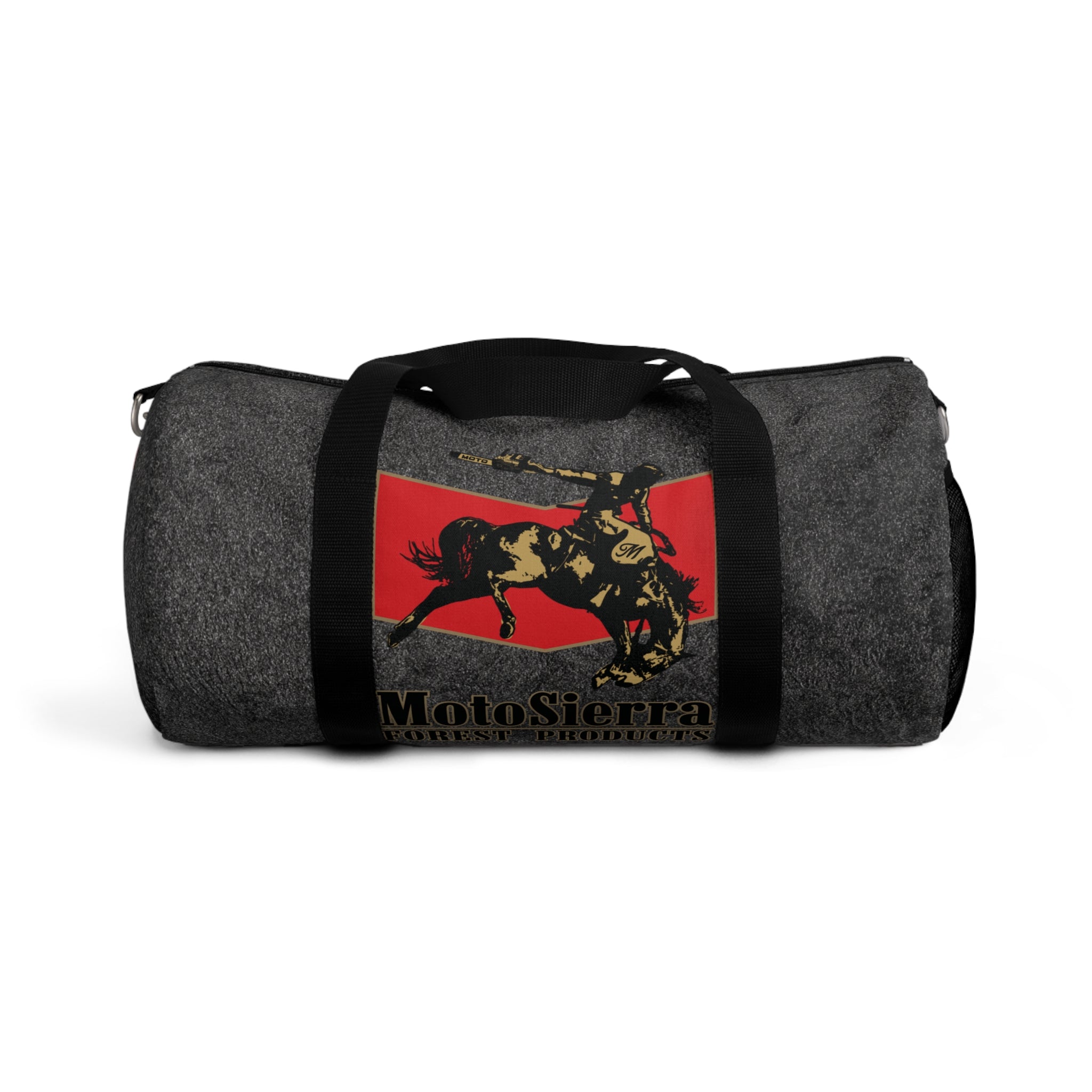 Space Dust Cowboy Logo Motosierra Adventure Duffel Bag - Perfect for Gym, Travel, Outdoor Activities, Weekend Getaway, Gifts