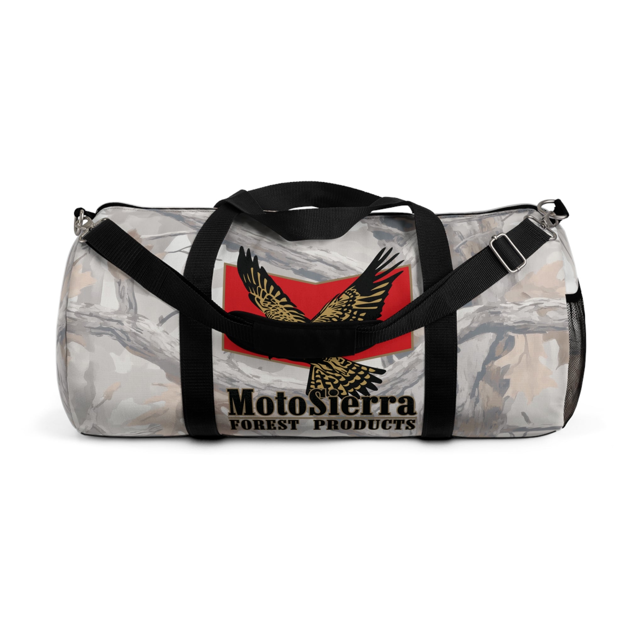 Kestrel Ghost Camo Logo Motosierra Adventure Duffel Bag - Perfect for Gym, Travel, Outdoor Activities, Weekend Getaway, Gifts
