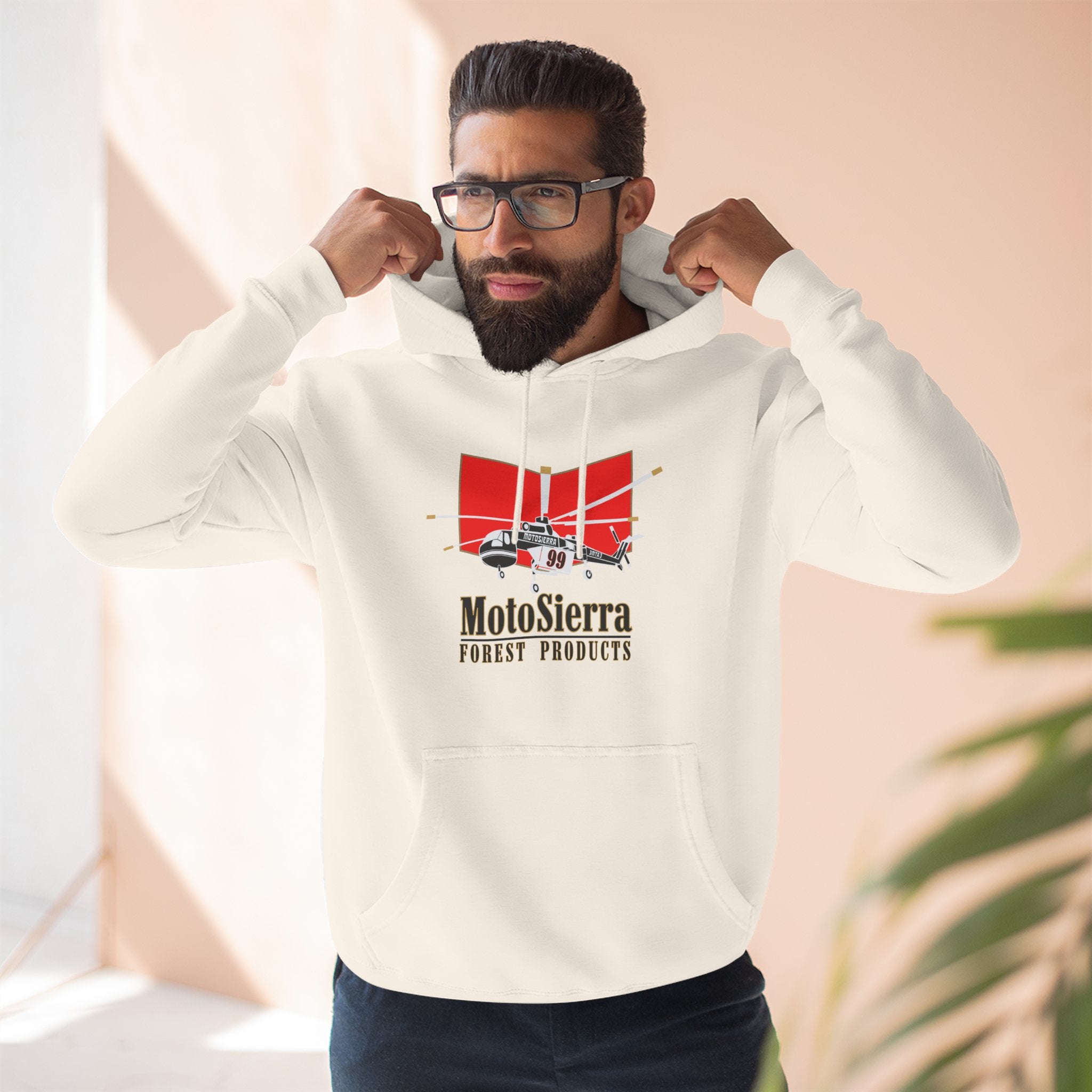 Crane Three-Panel Fleece Hoodie
