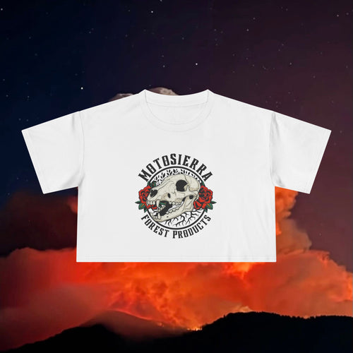 Bear Skull Women's Crop Tee