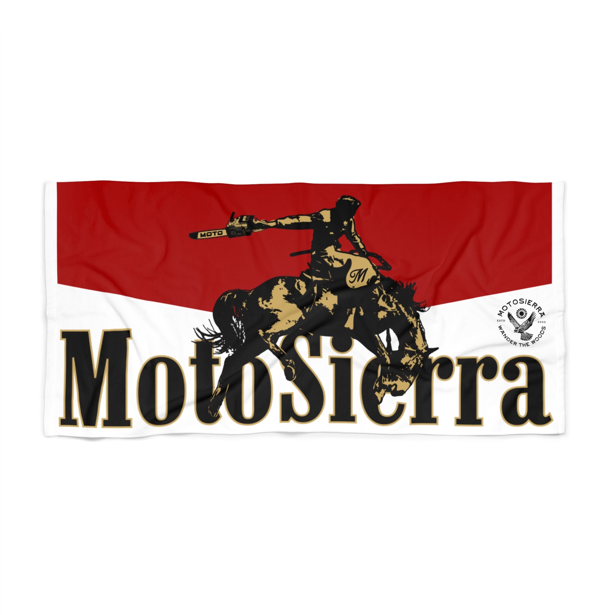 MotoSierra Cowboy Beach Towel -Pool Days, Summer Fun, Vacation Essentials, Gift for Beach Lovers, Outdoor Adventures