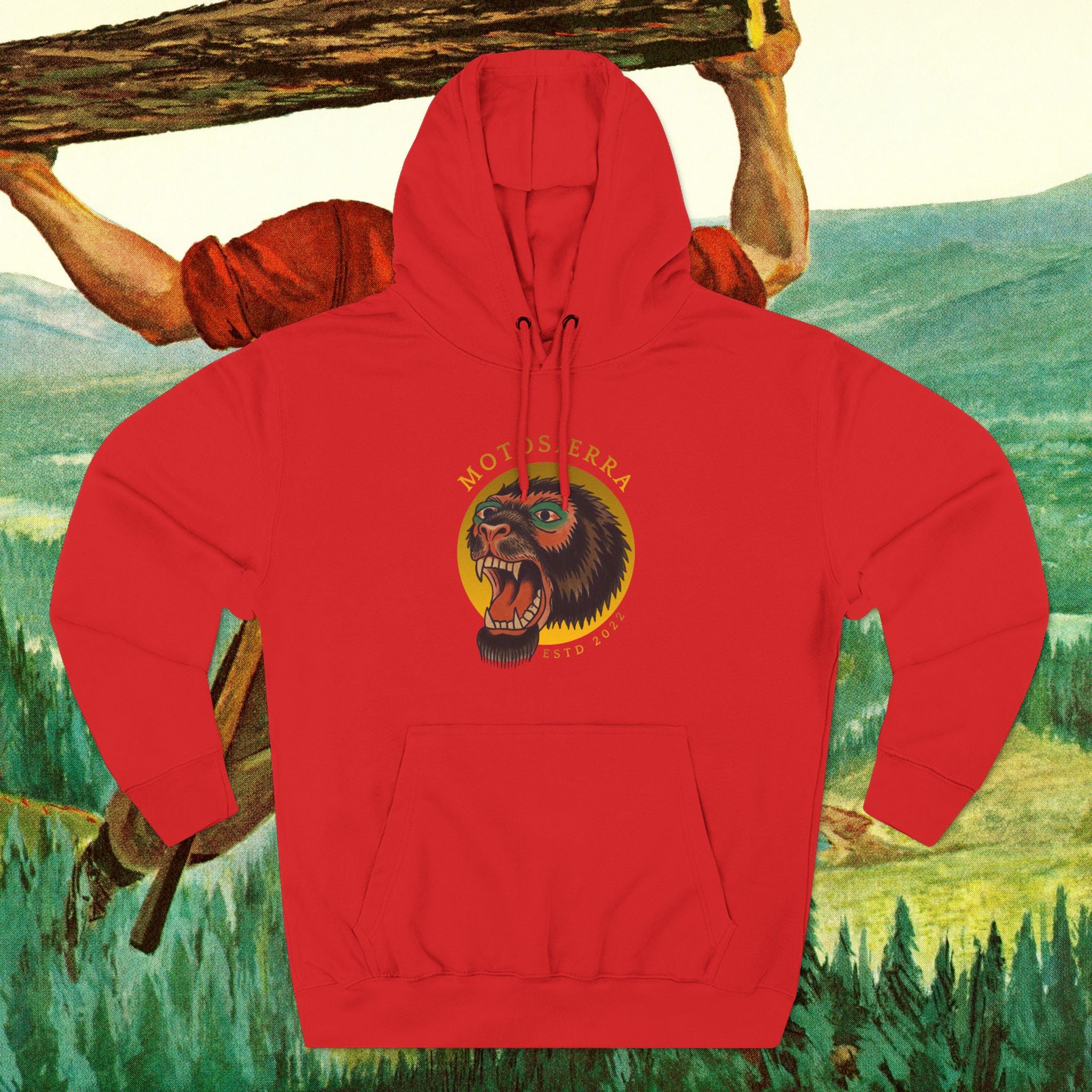 Sasquatch Three-Panel Fleece Hoodie