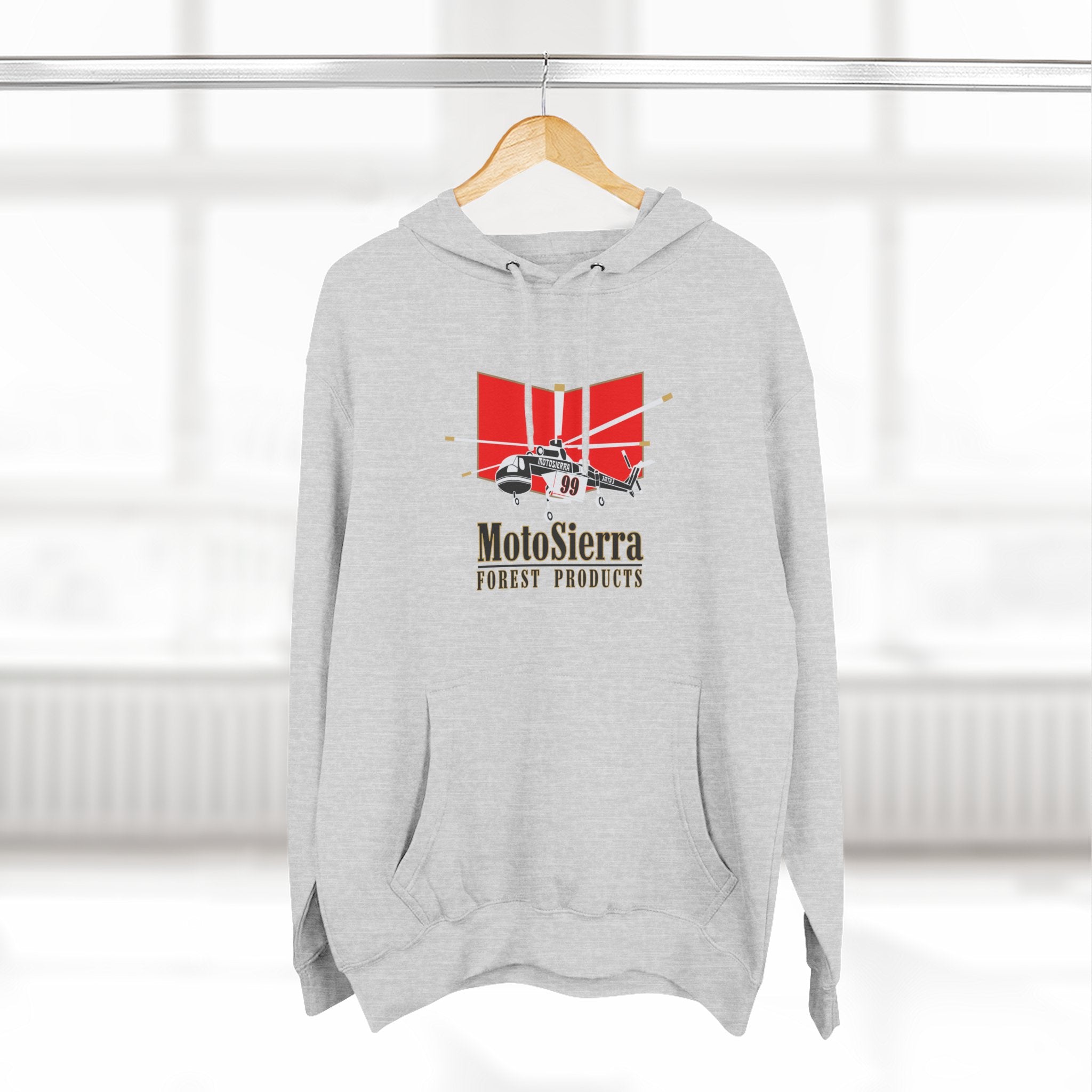 Crane Three-Panel Fleece Hoodie