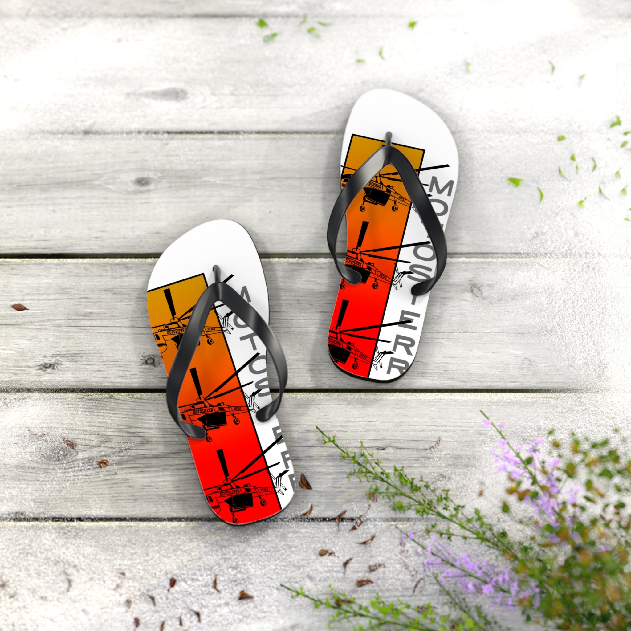 Sky Crane Red Bag Flops