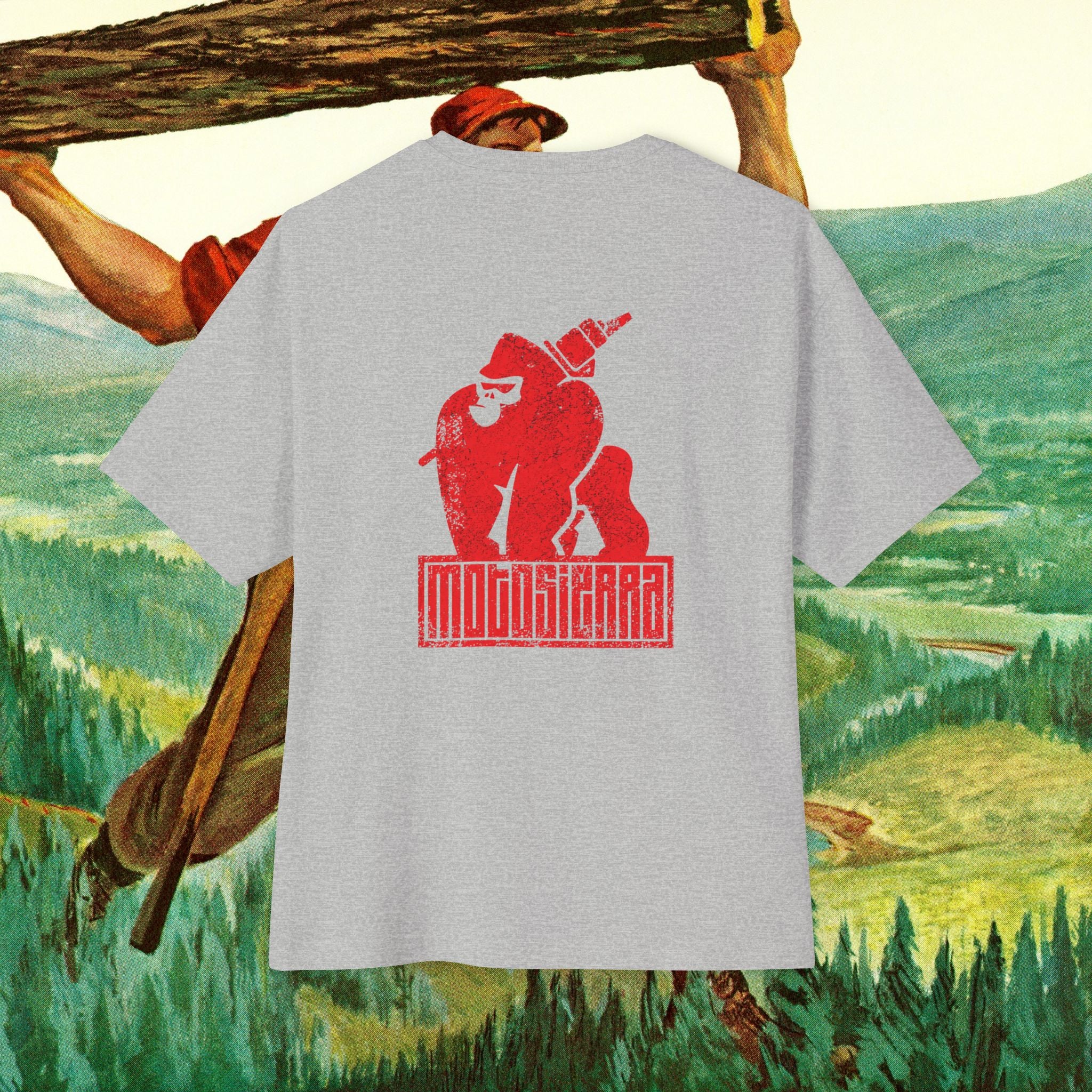 Skilled Labor Red Unisex Oversized Boxy Tee