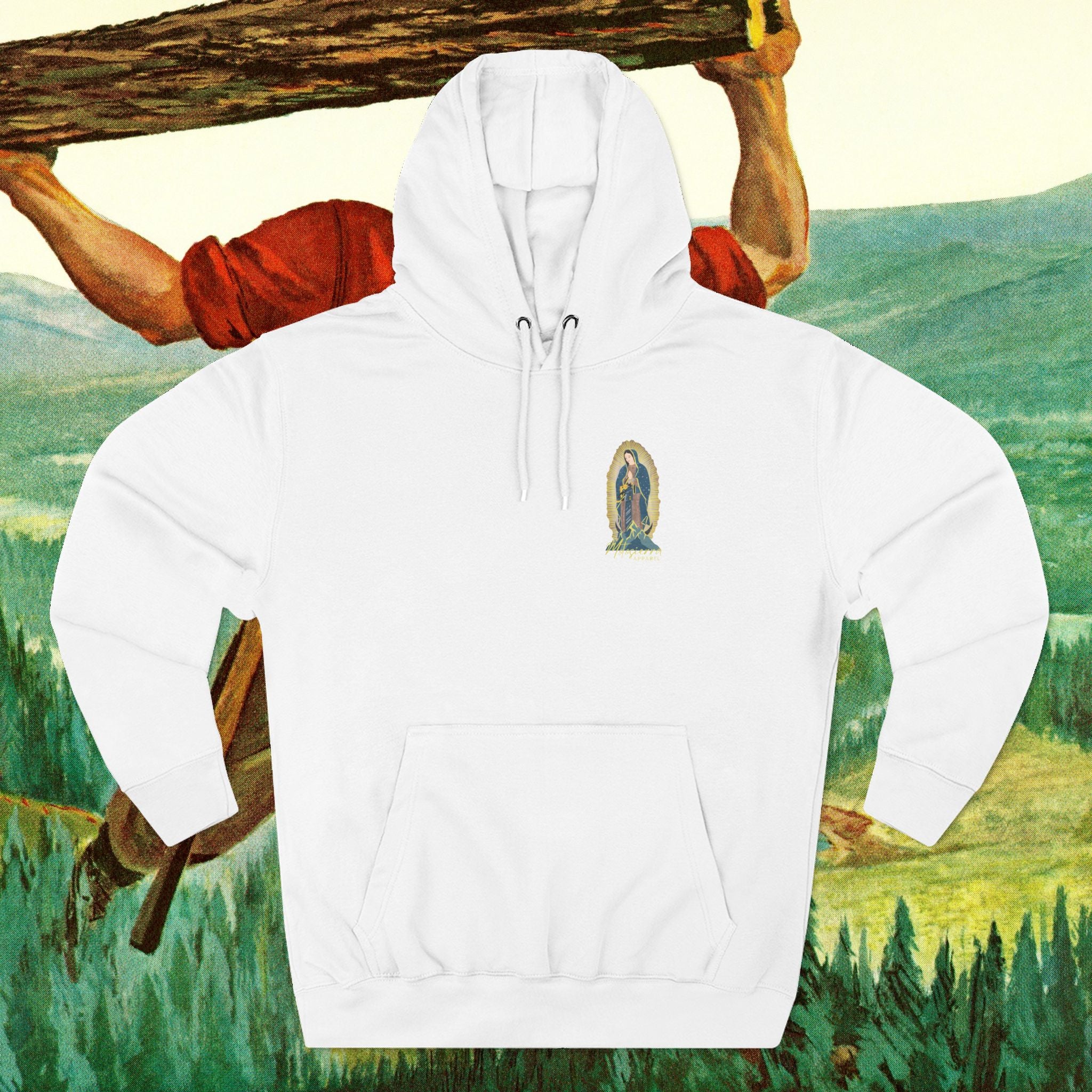 Guadalupe Three-Panel Fleece Hoodie