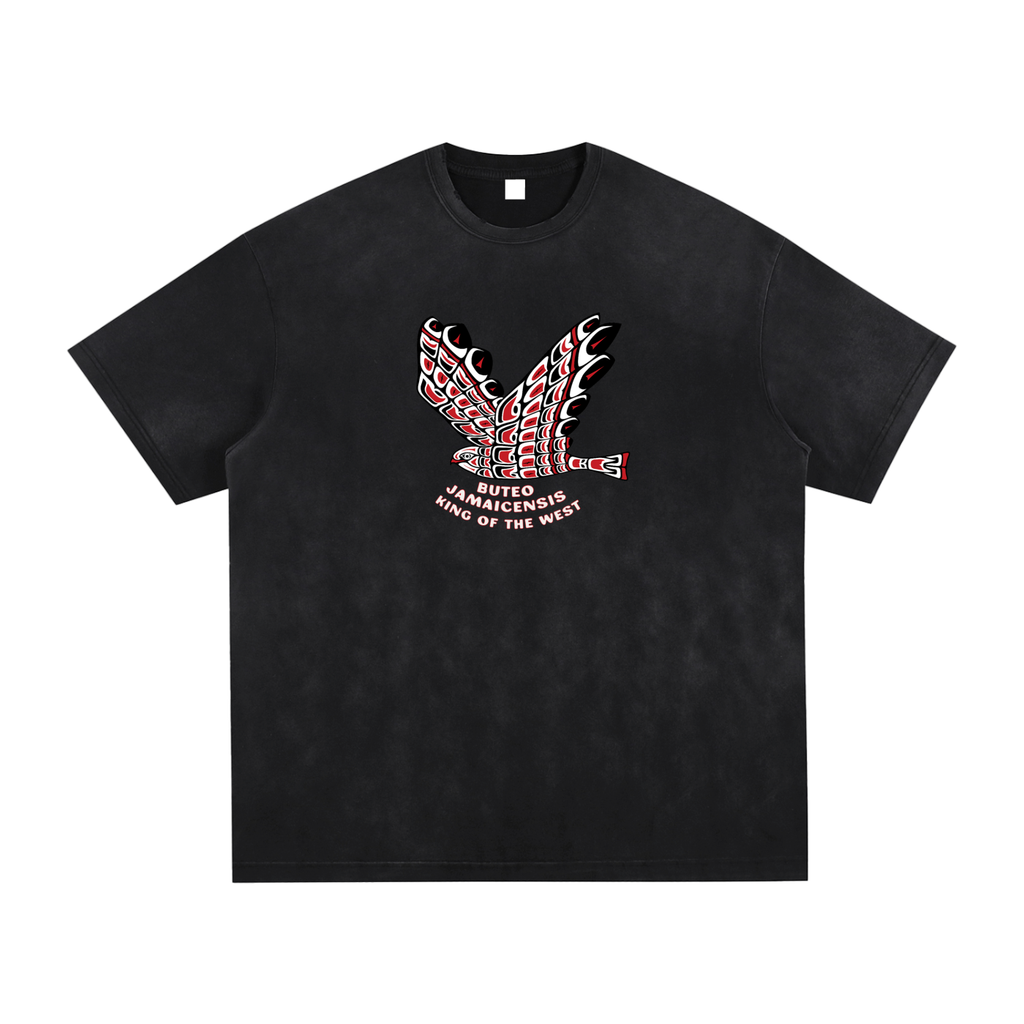 Red-Tailed  Vintage Washed Hand-Frayed T-Shirt
