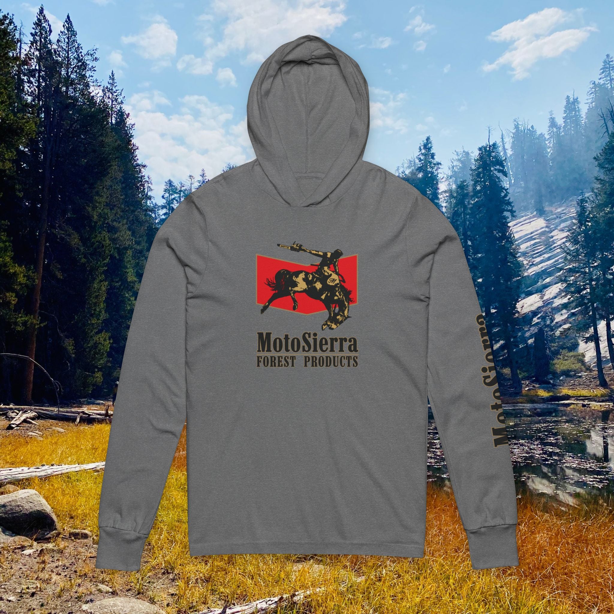 MotoSierra Forest Products Unisex Hooded Long Sleeve Tee
