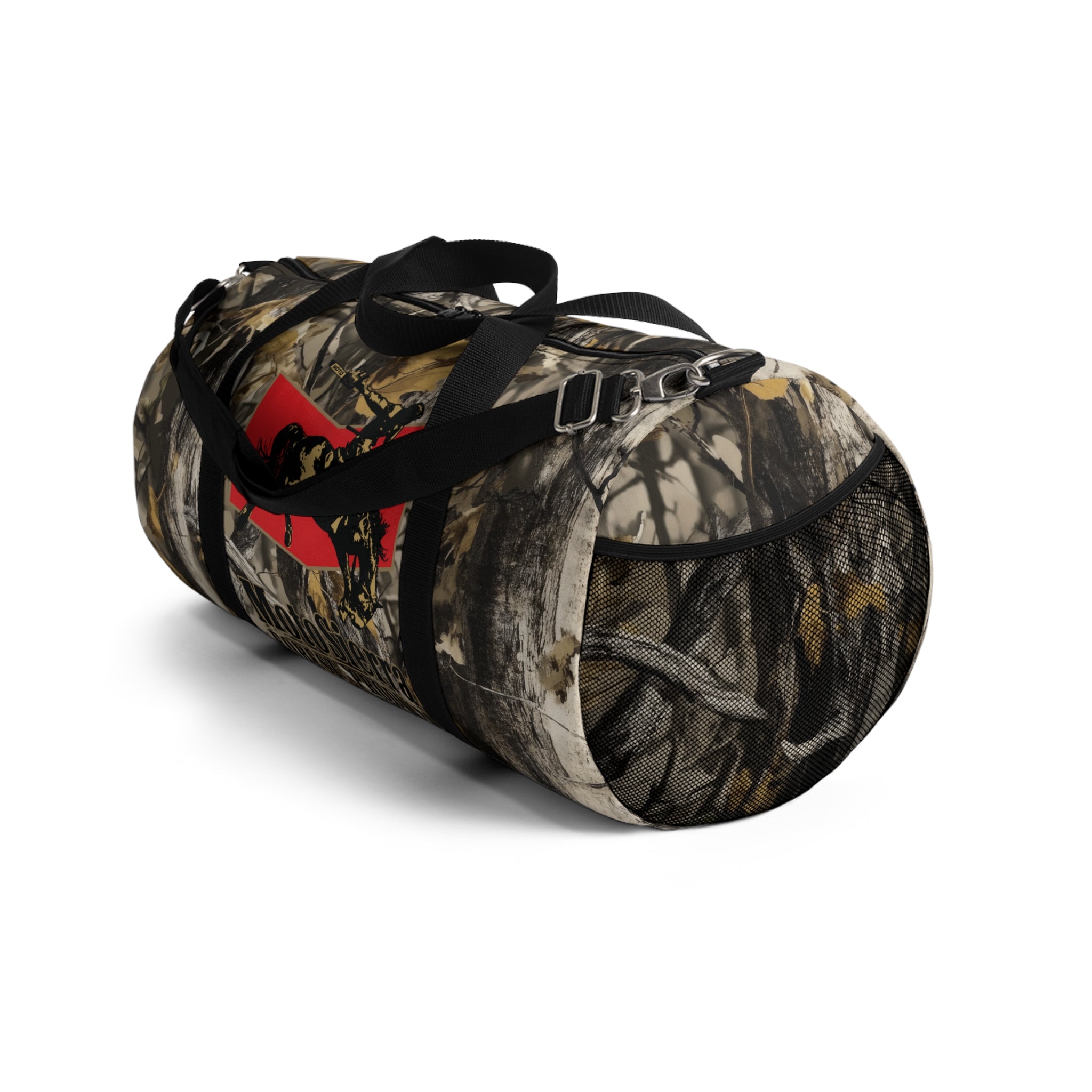 Tree Camo Kestrel Logo Motosierra Adventure Duffel Bag - Perfect for Gym, Travel, Outdoor Activities, Weekend Getaway, Gifts