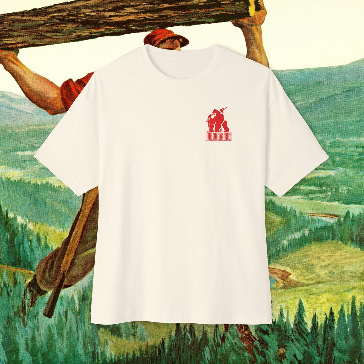 Skilled Labor Red Unisex Oversized Boxy Tee