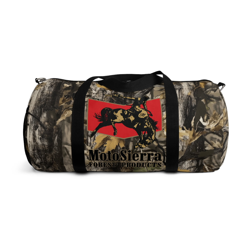 Tree Camo Kestrel Logo Motosierra Adventure Duffel Bag - Perfect for Gym, Travel, Outdoor Activities, Weekend Getaway, Gifts