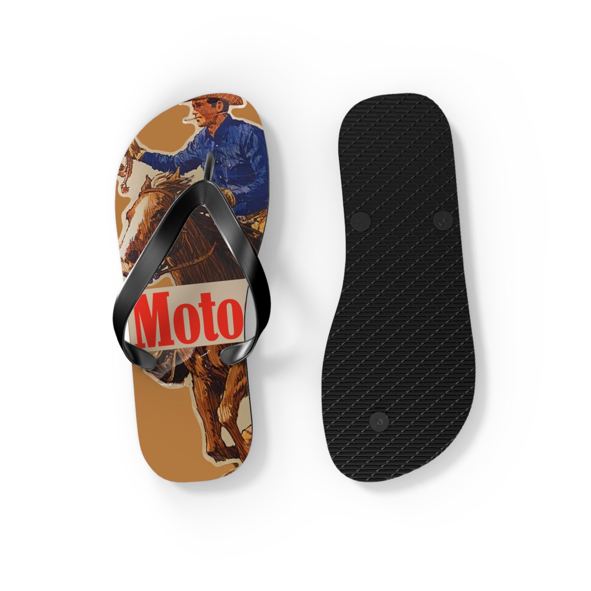 Moto Man Red Bag Flops