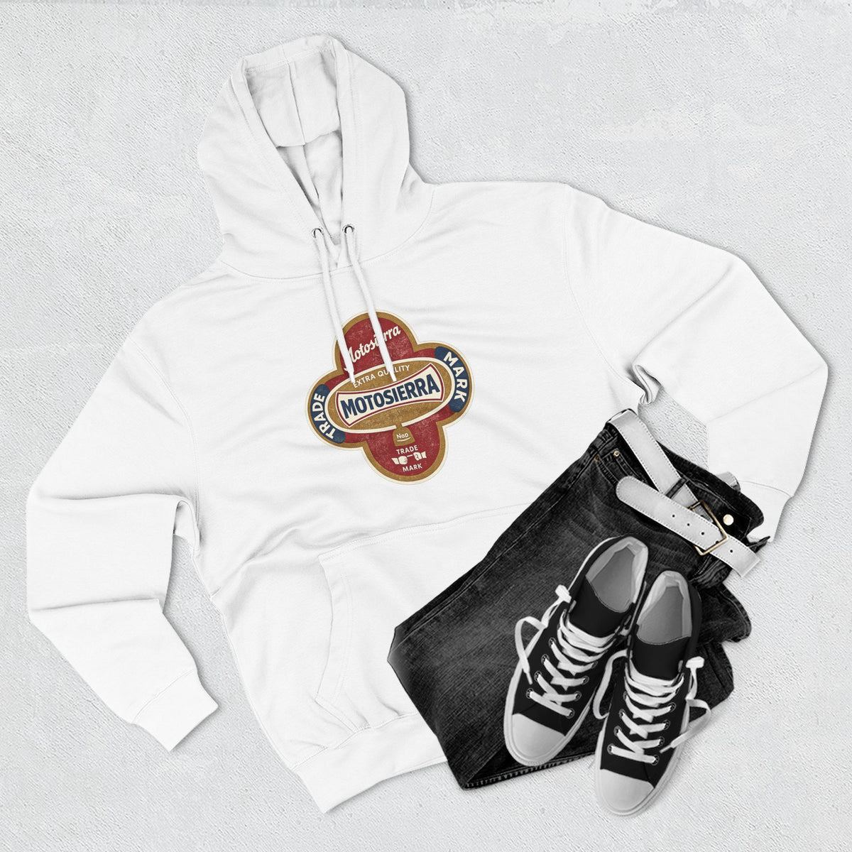 Vintage Three-Panel Fleece Hoodie
