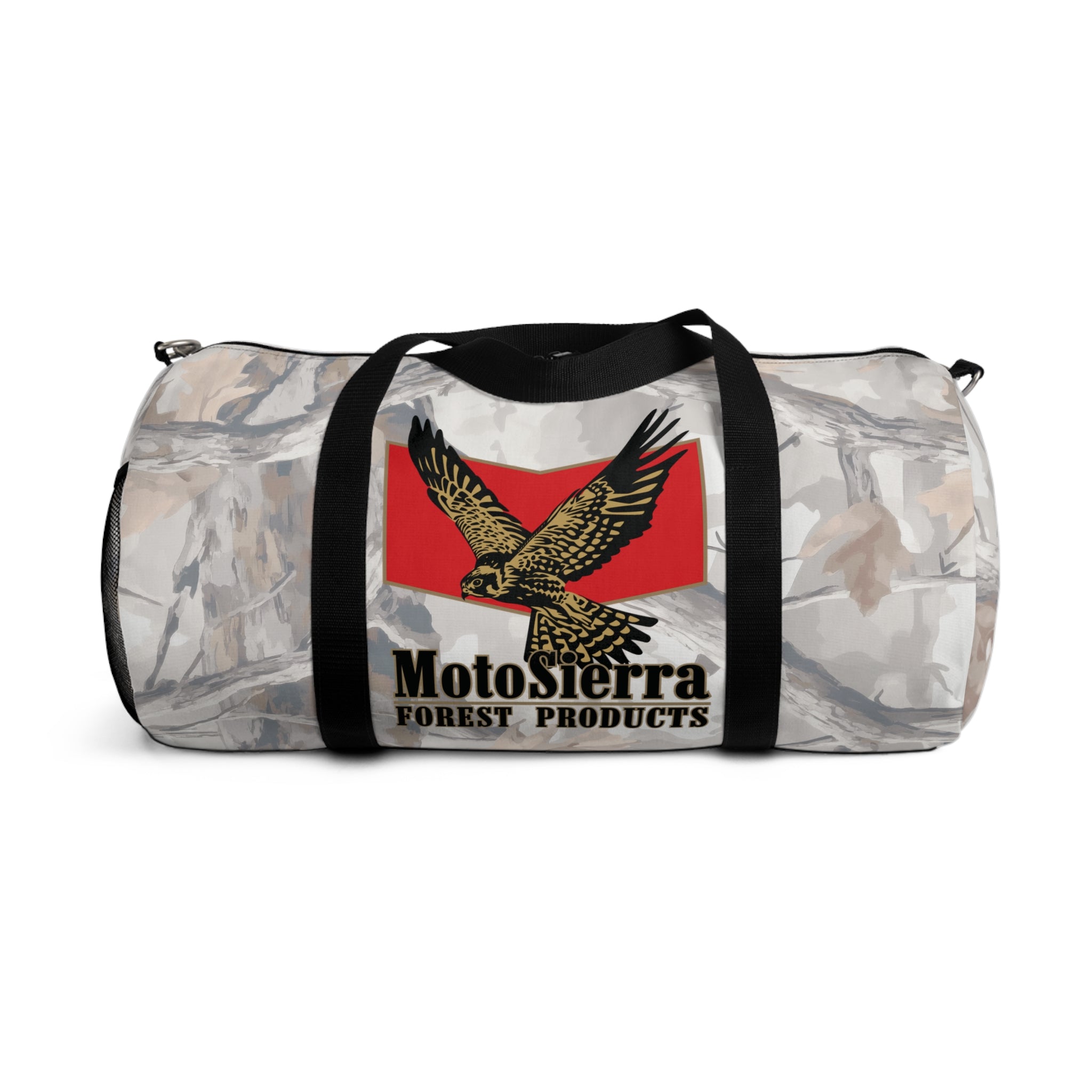 Kestrel Ghost Camo Logo Motosierra Adventure Duffel Bag - Perfect for Gym, Travel, Outdoor Activities, Weekend Getaway, Gifts