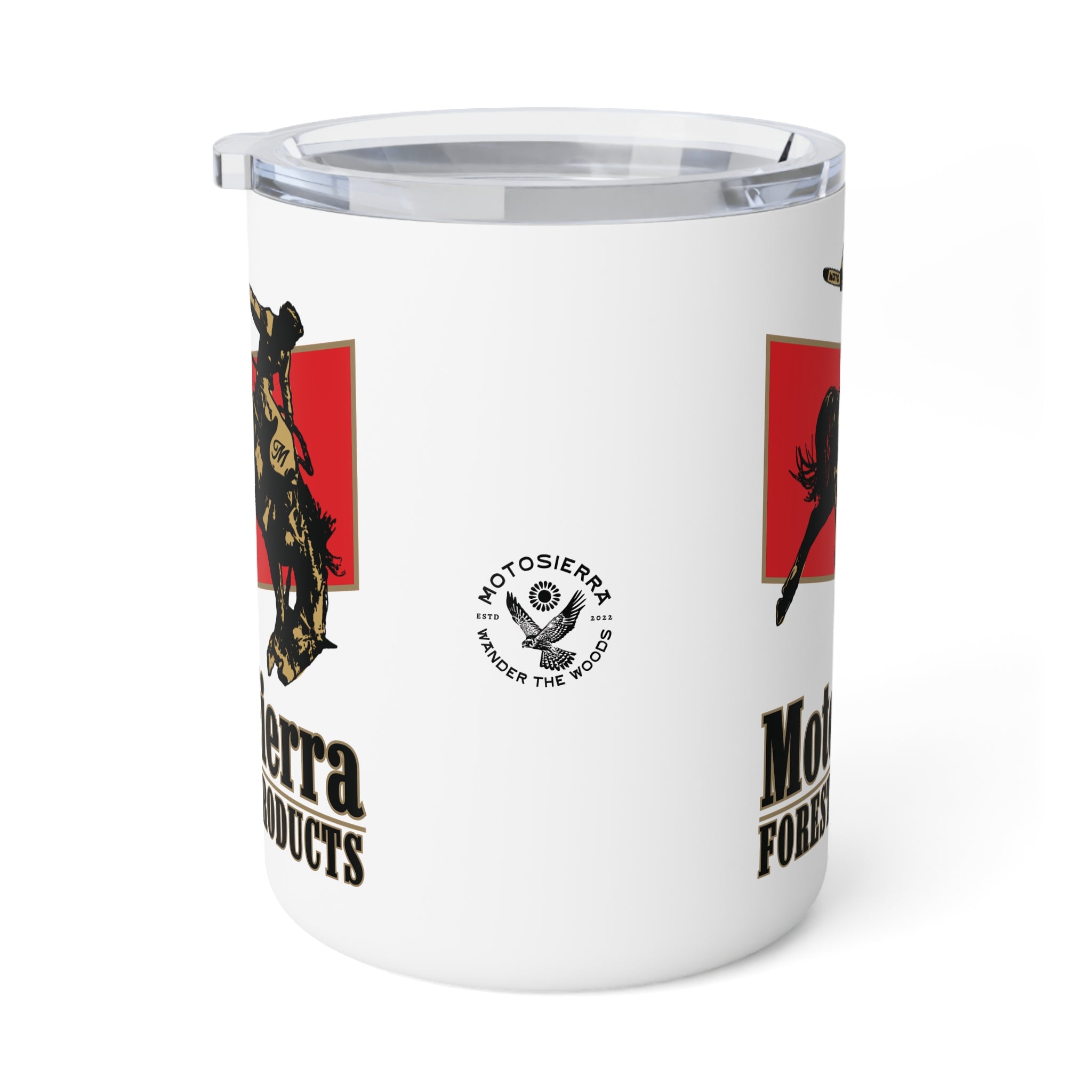 Classic Cowboy Logo Insulated Travel Mug, Camping Coffee Cup
