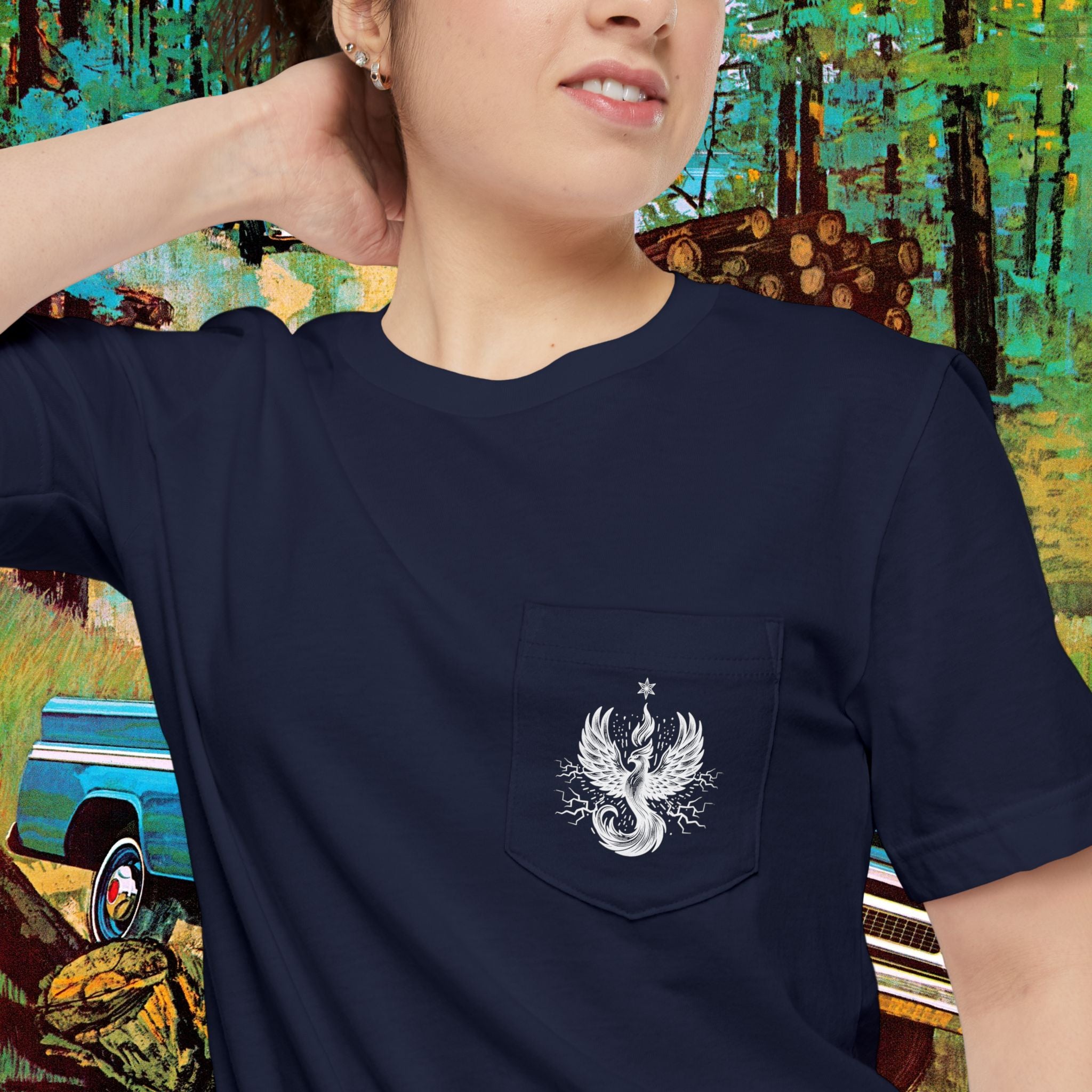 Thunderbird Vintage-Inspired Unisex Pocket T-Shirt