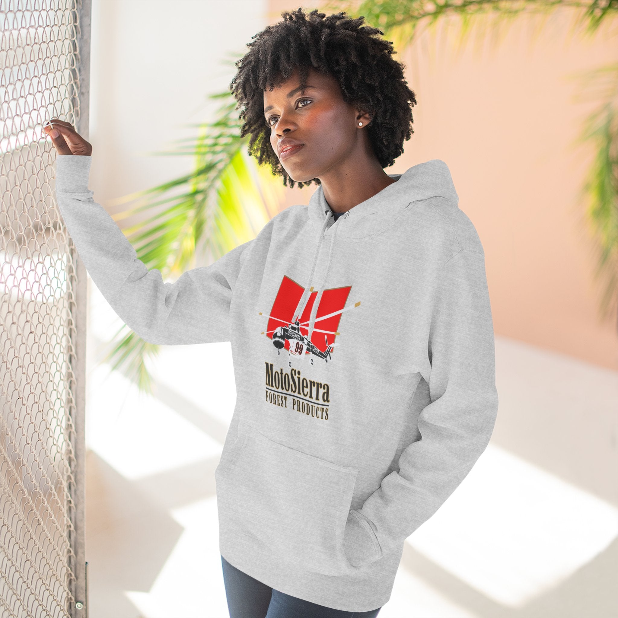 Crane Three-Panel Fleece Hoodie