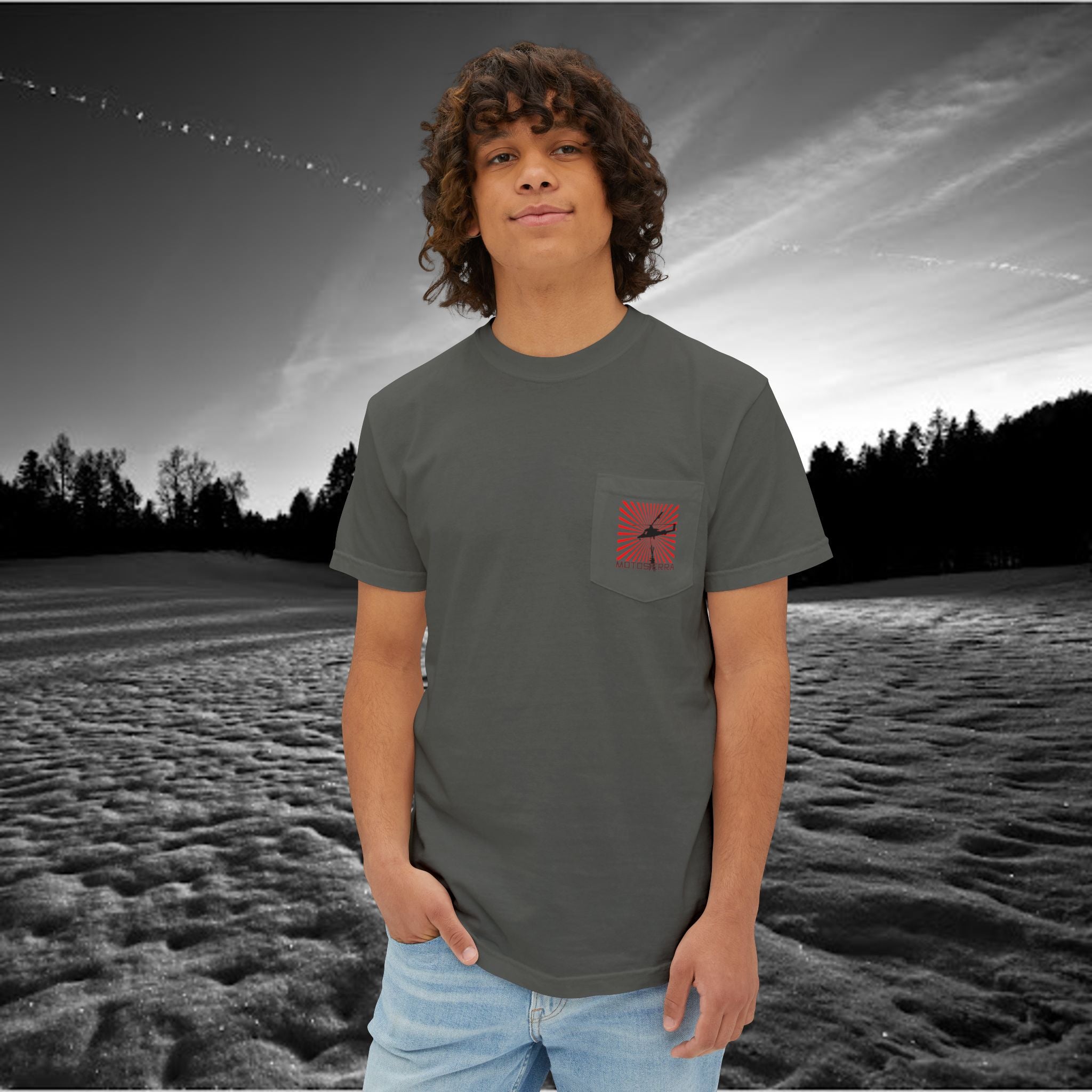 Interlocking Love Unisex Pocket T-Shirt - Premium Garment-Dyed Tee