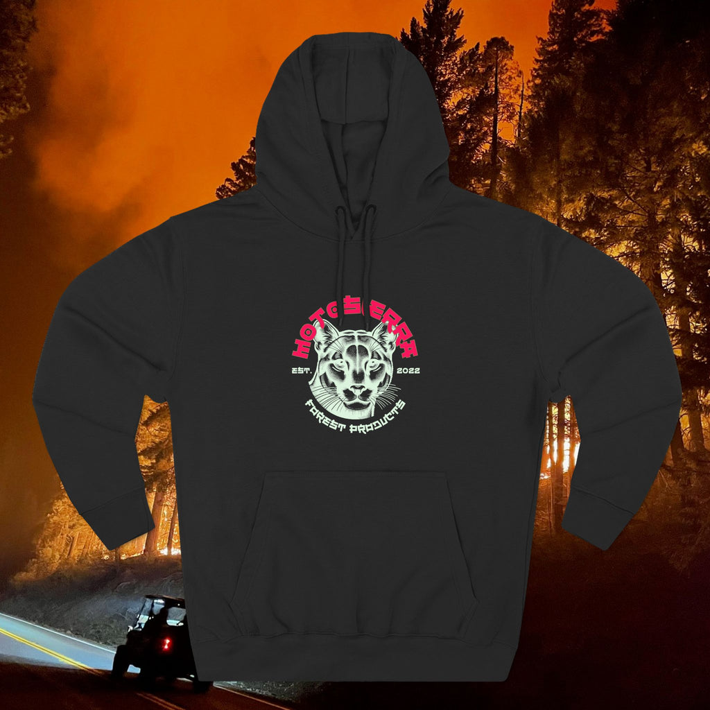 Panther Three-Panel Fleece Hoodie