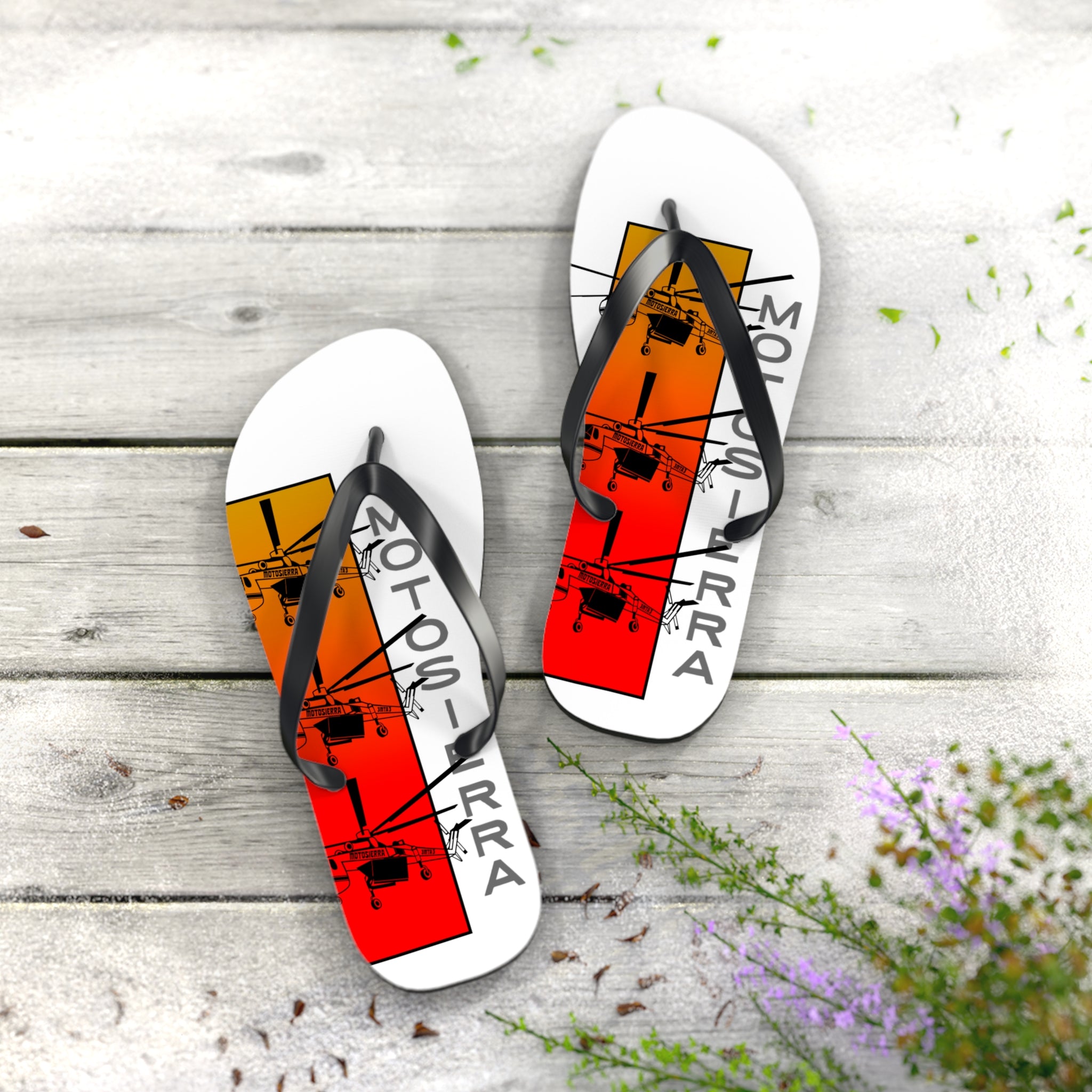 Sky Crane Red Bag Flops