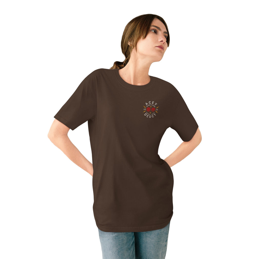 Acey Deucy Spark Plugs Distressed Organic Staple T-shirt