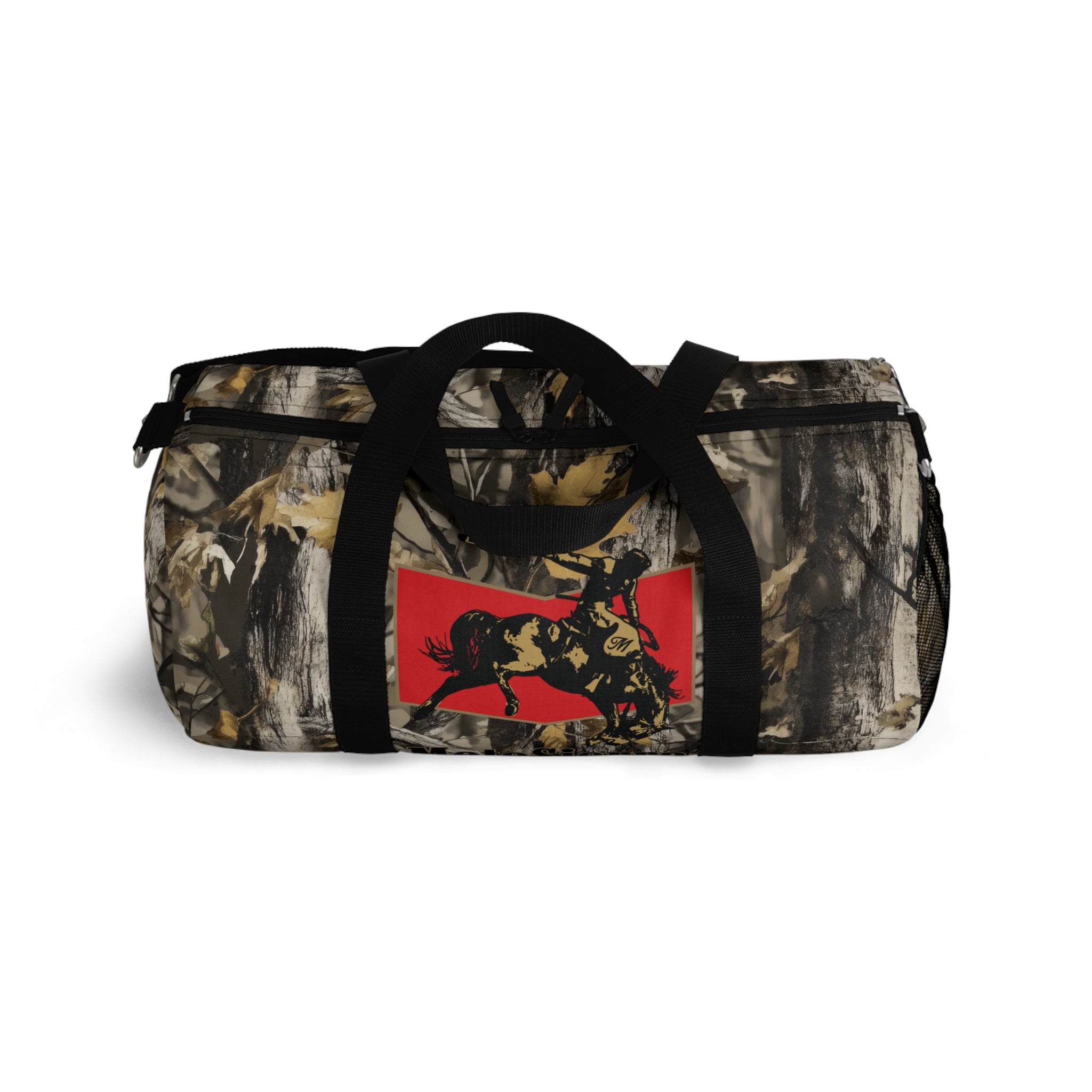 Tree Camo Kestrel Logo Motosierra Adventure Duffel Bag - Perfect for Gym, Travel, Outdoor Activities, Weekend Getaway, Gifts