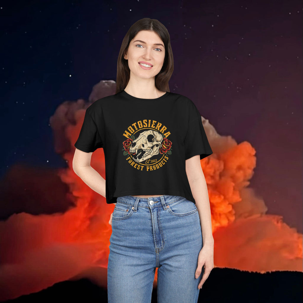 Bear Skull Women's Crop Tee