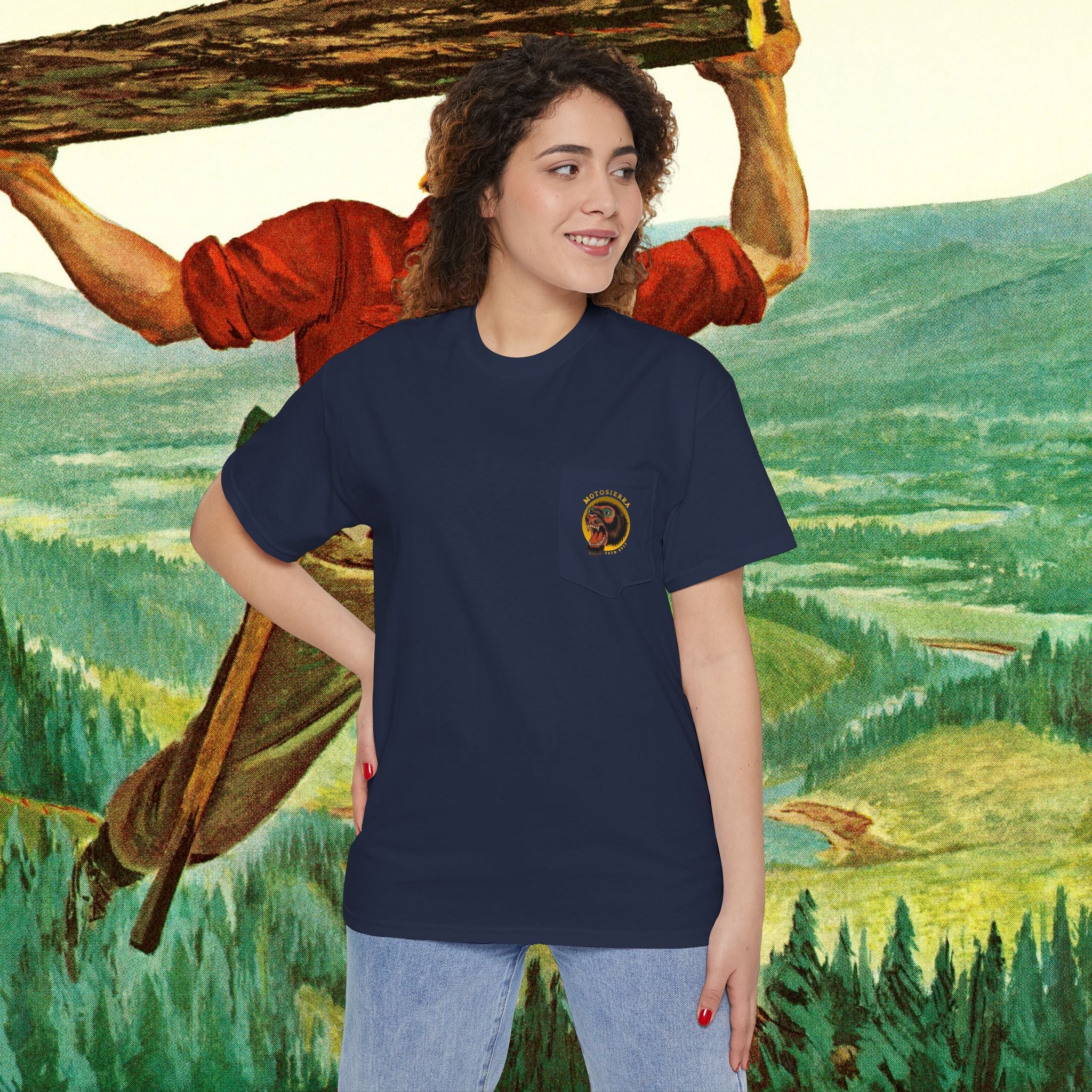 Sasquatch Unisex Heavy Cotton Pocket Tee
