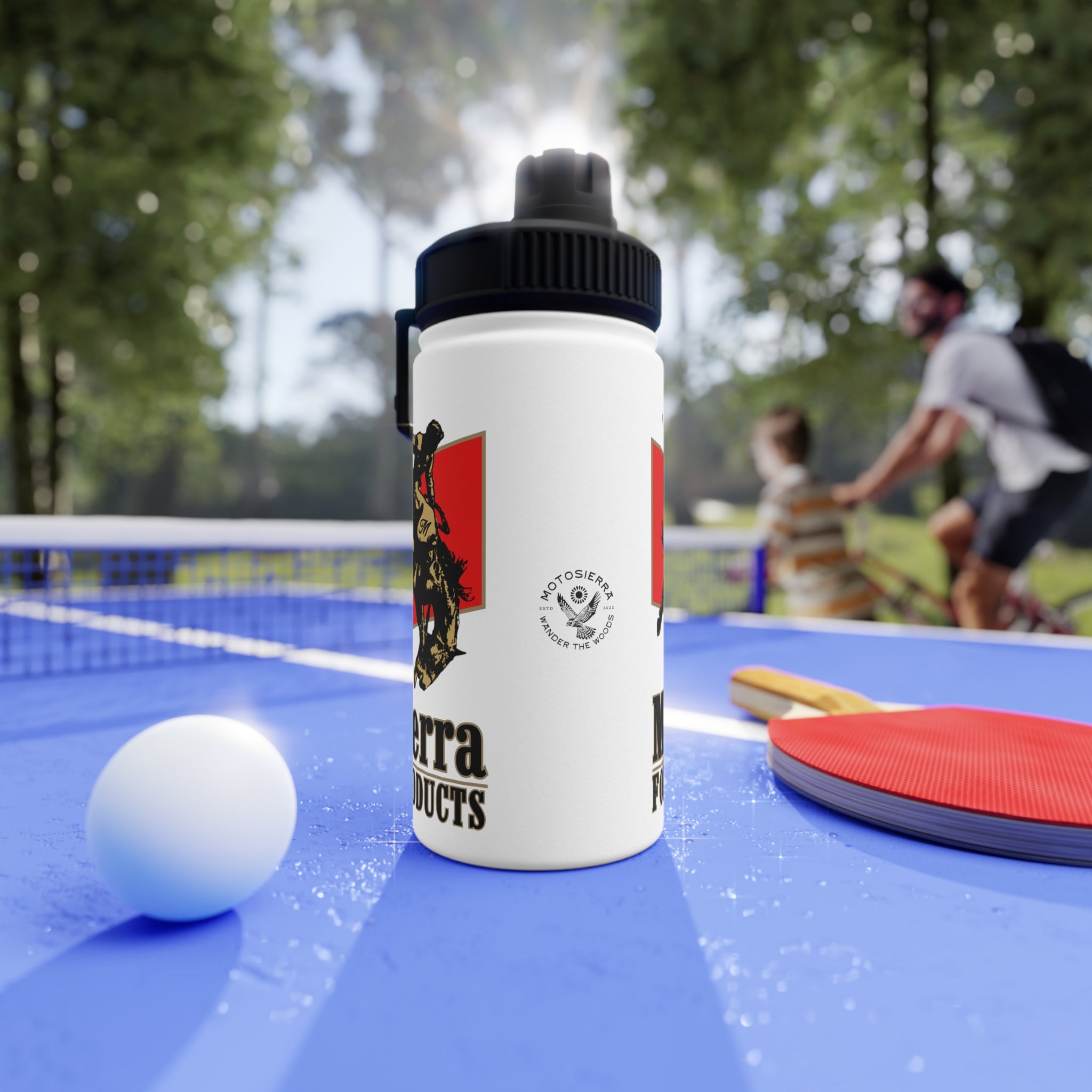 MotoSierra Stainless Steel Water Bottle, Sports Lid, Gym Hydration, Outdoor Adventure, Travel Companion,