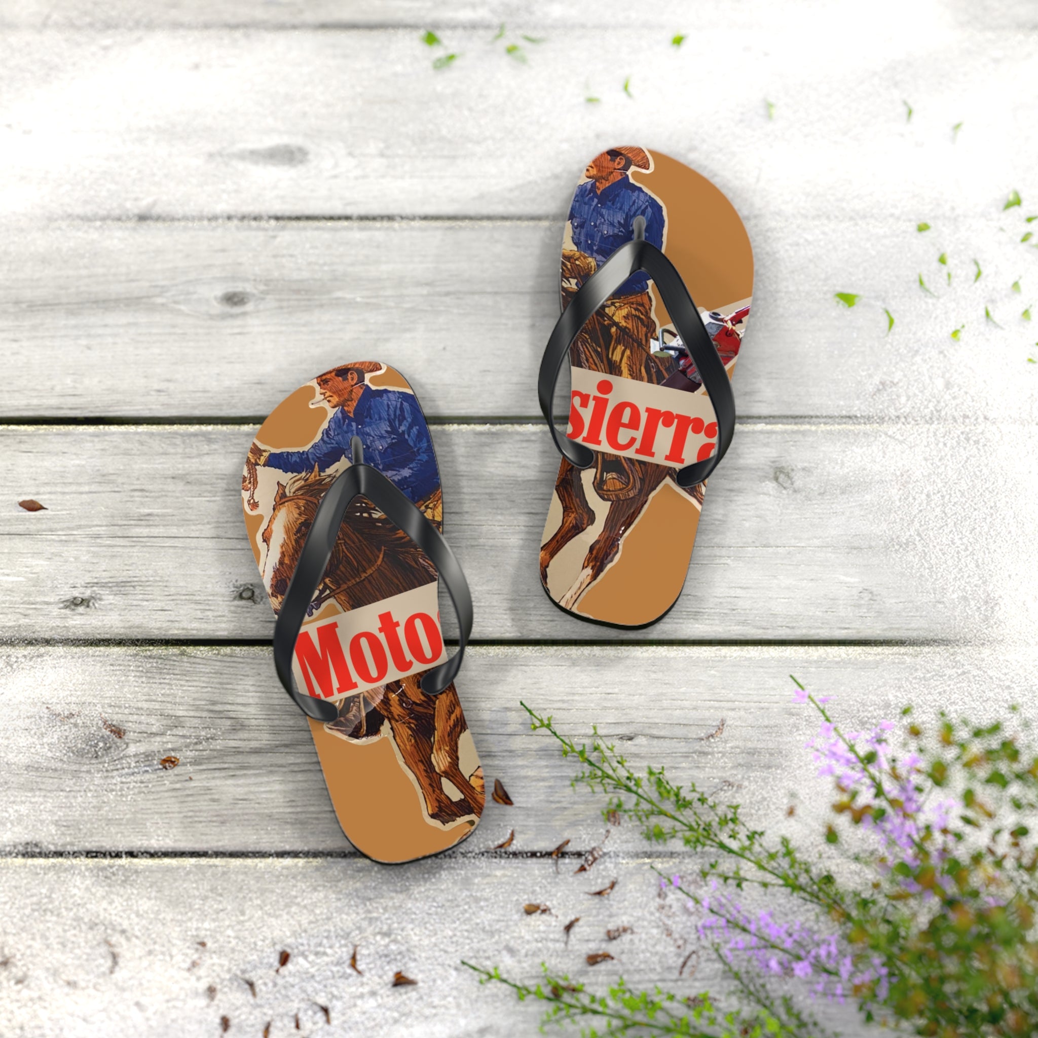 Moto Man Red Bag Flops