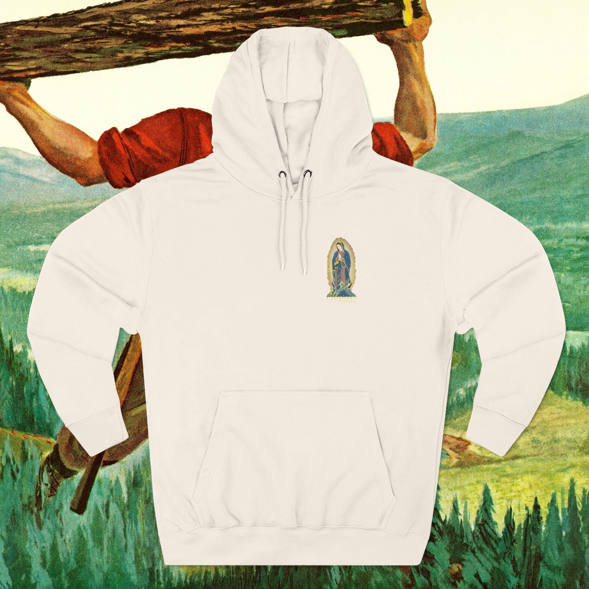 Guadalupe Three-Panel Fleece Hoodie