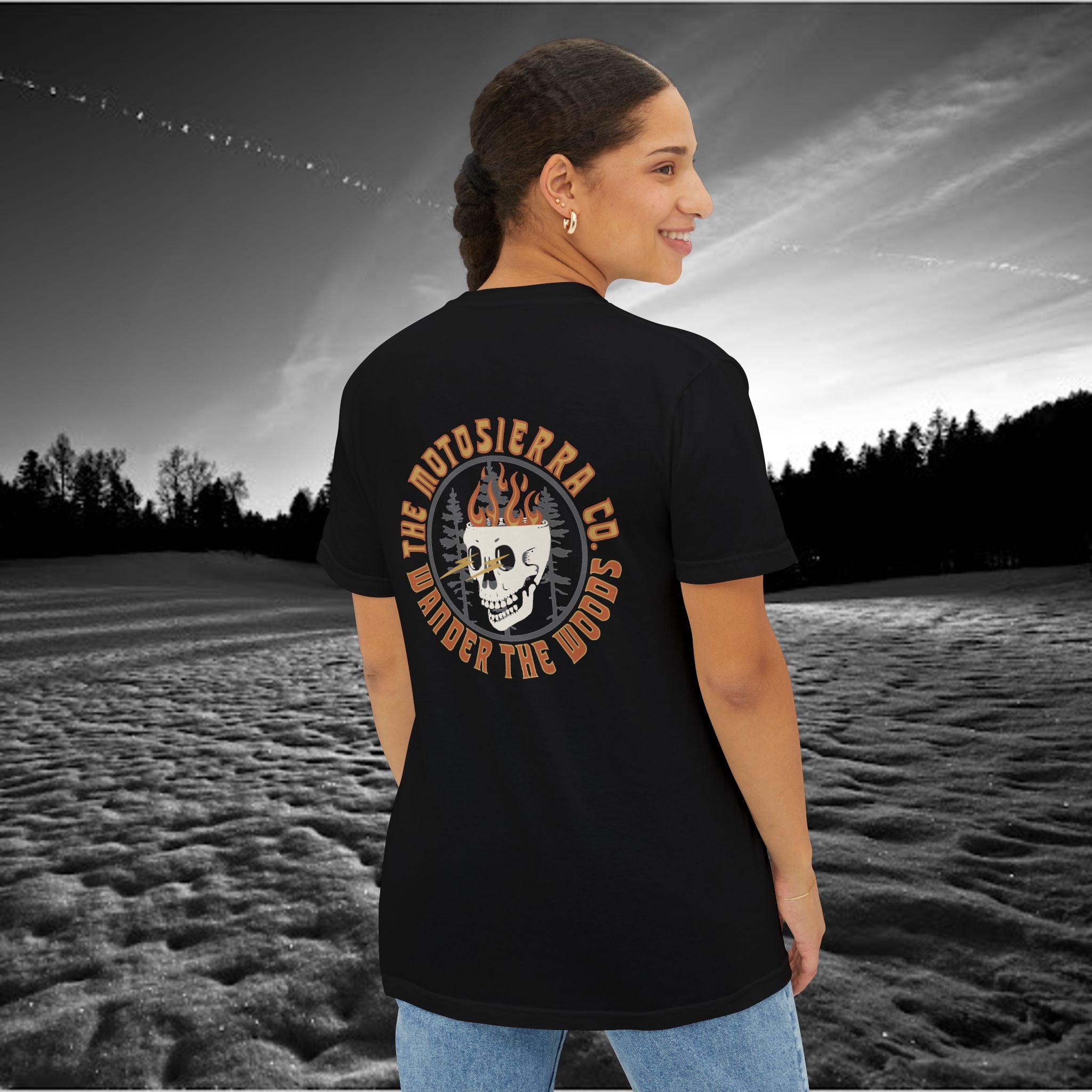 Lightning Bust  Unisex Pocket T-Shirt - Premium Garment-Dyed Tee
