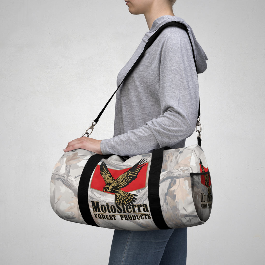 Kestrel Ghost Camo Logo Motosierra Adventure Duffel Bag - Perfect for Gym, Travel, Outdoor Activities, Weekend Getaway, Gifts