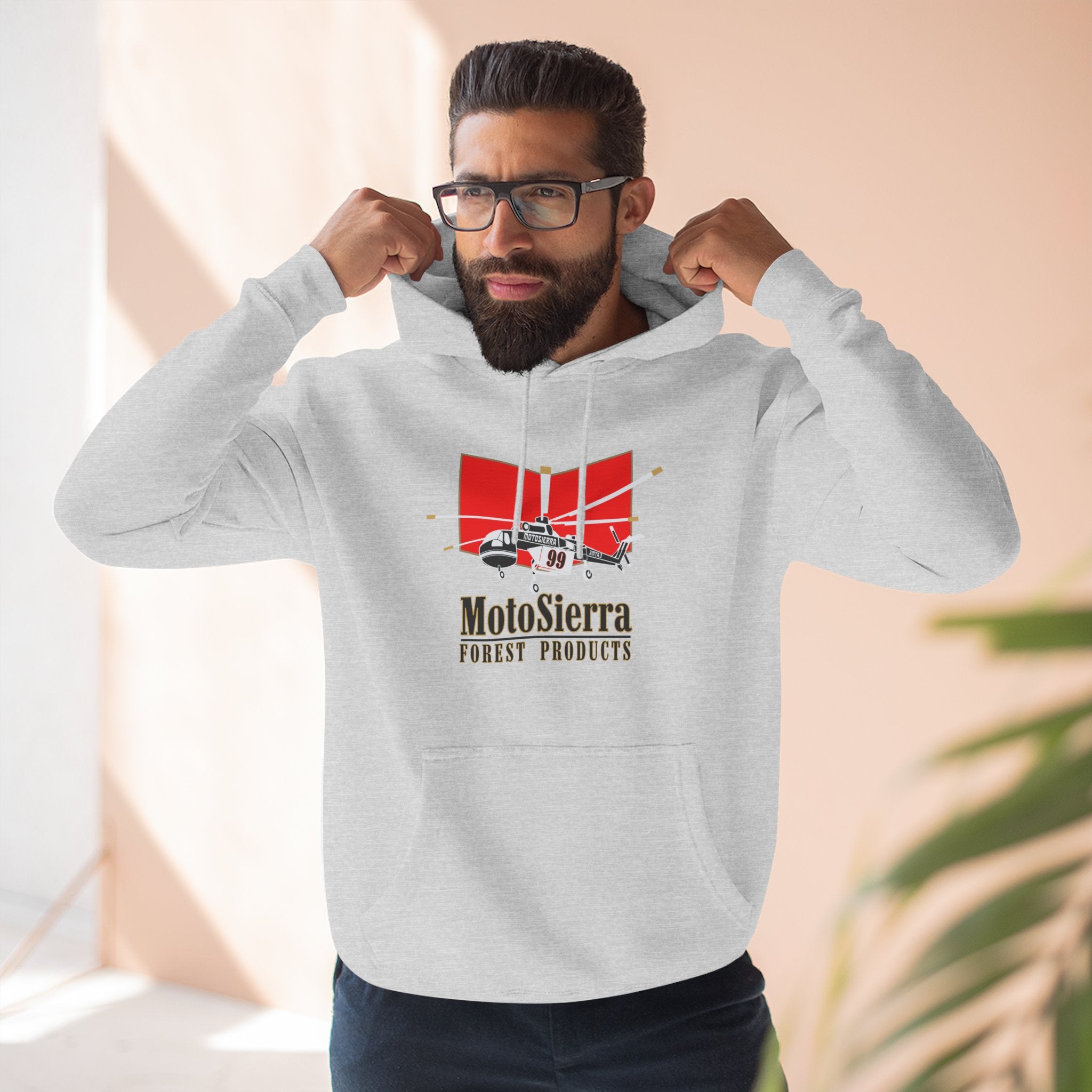 Crane Three-Panel Fleece Hoodie