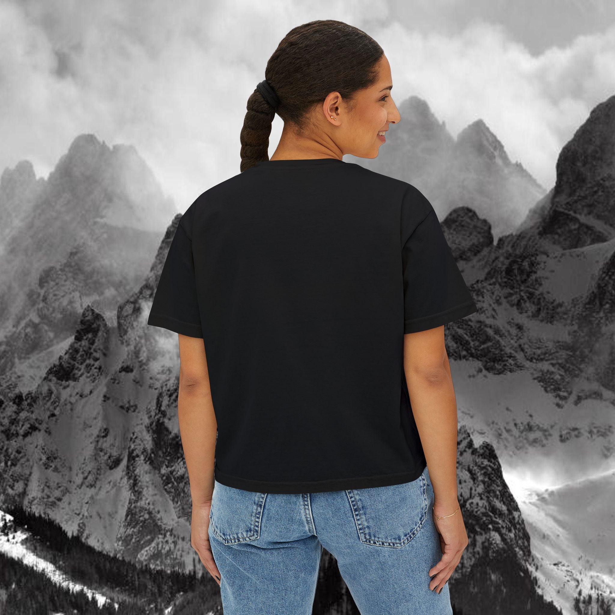 Aberdeen Vintage-Style Boxy Tee, Perfect for Outdoor Enthusiasts, Relaxed Fit Top