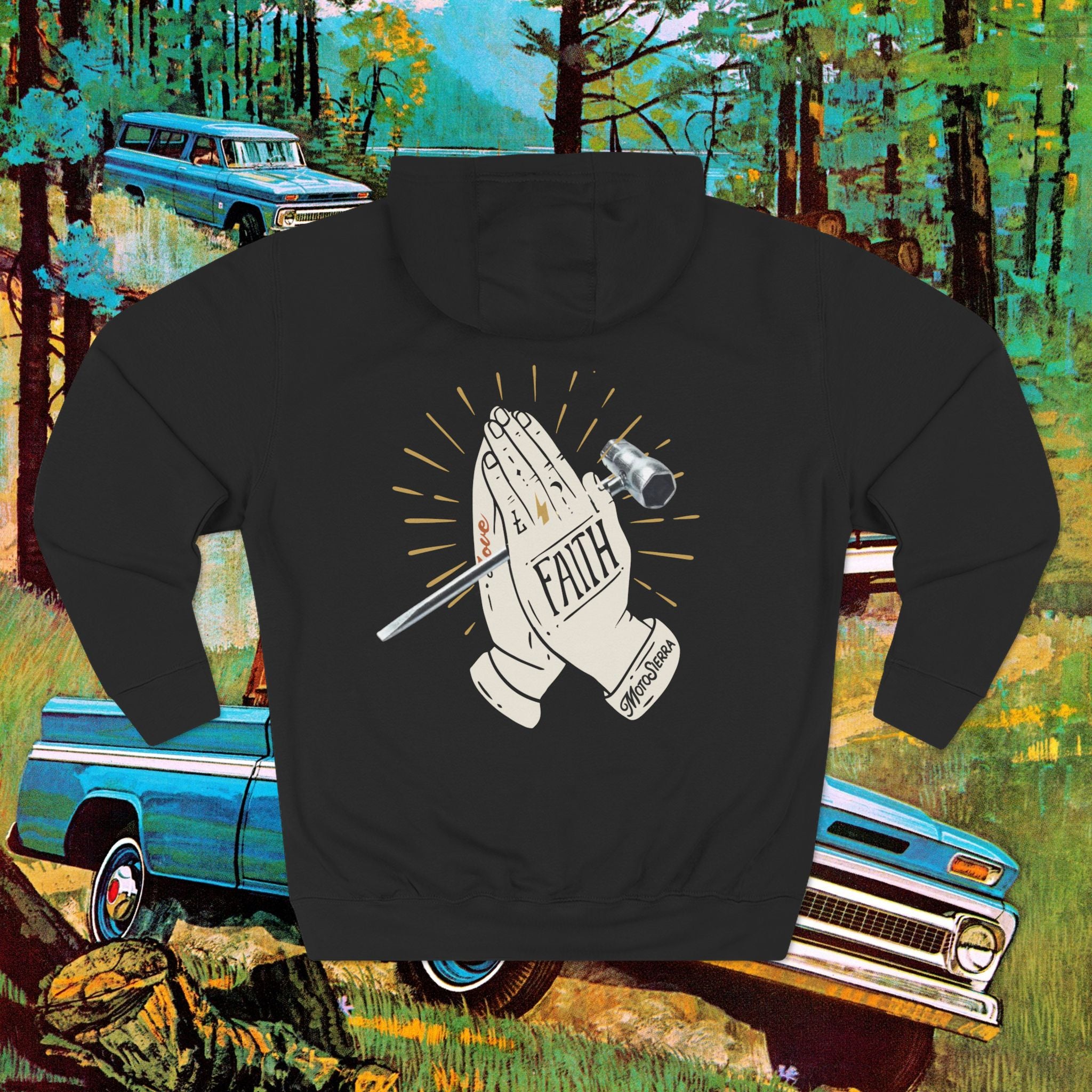 Scrench Three-Panel Fleece Hoodie