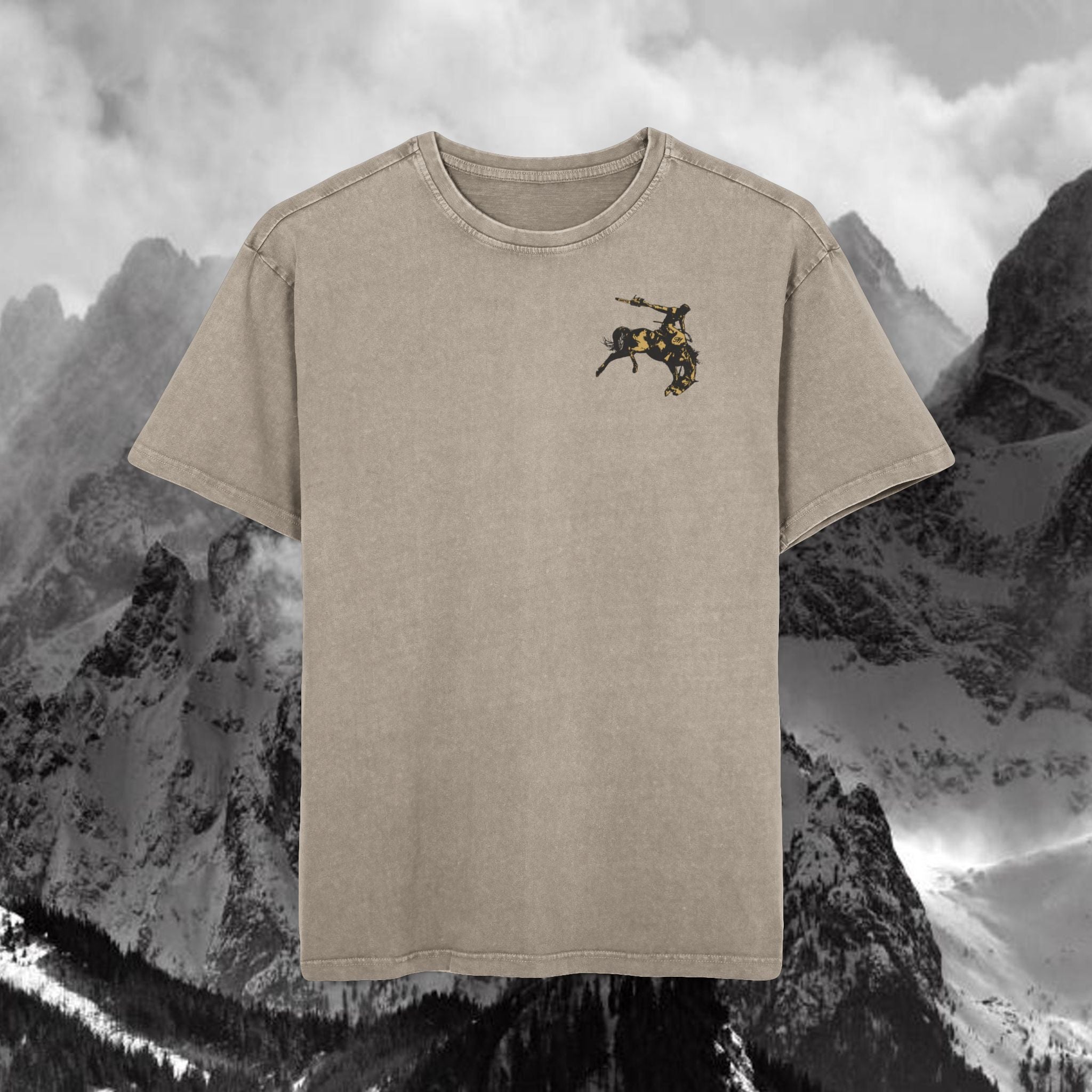 EUROPE ONLY Acid Washed Oversize Graphic Tee, Vintage Style T-Shirt