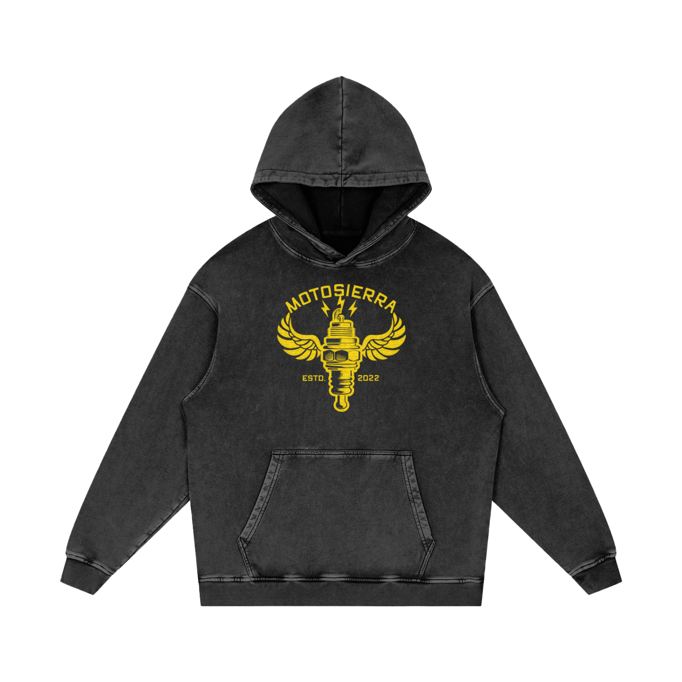 MotoSierra Acid Wash Oversize Hoodie - 420 GSM