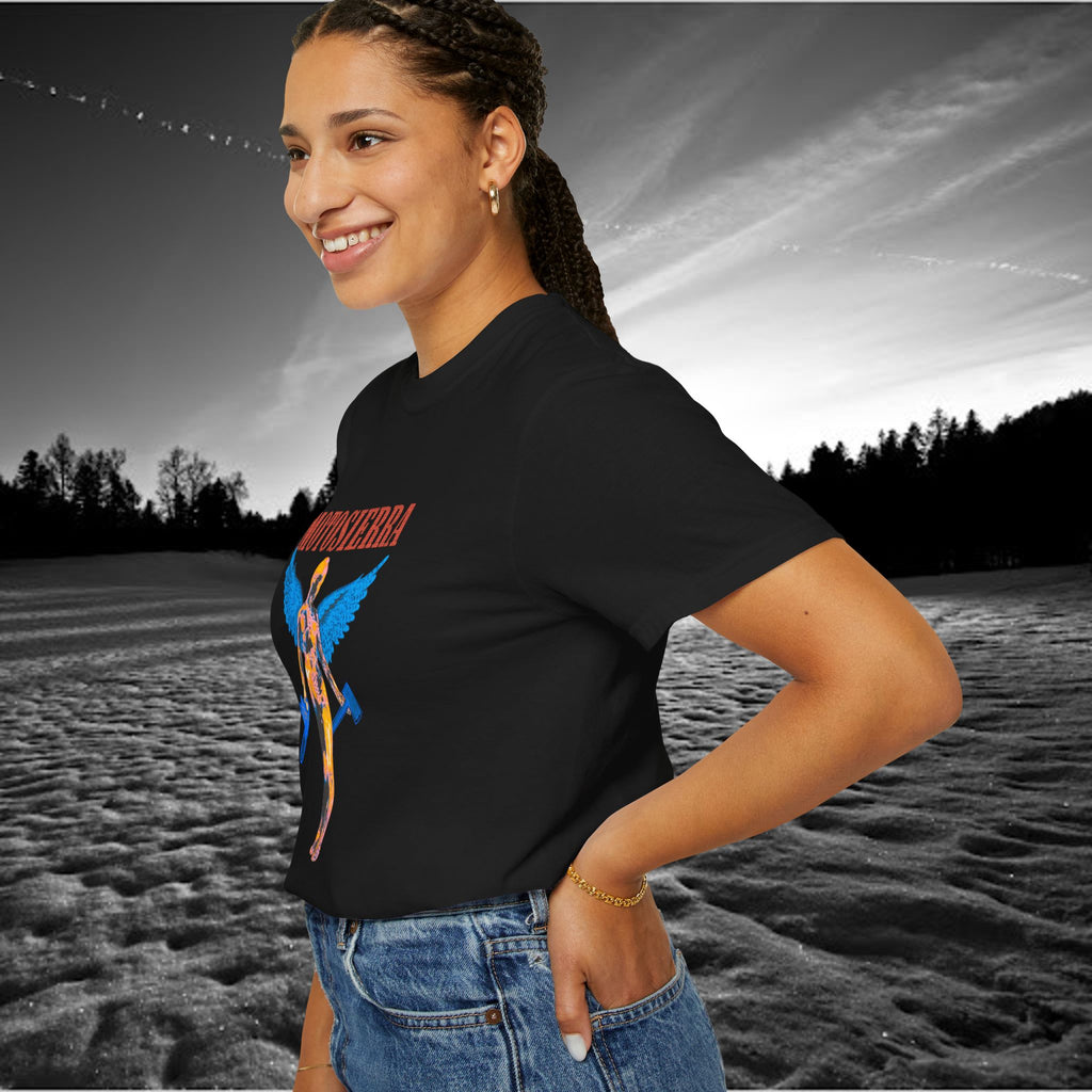 Aberdeen Garment-Dyed T-Shirt with Artistic Print, Casual Wear, Unique Gift, Graphic Tee