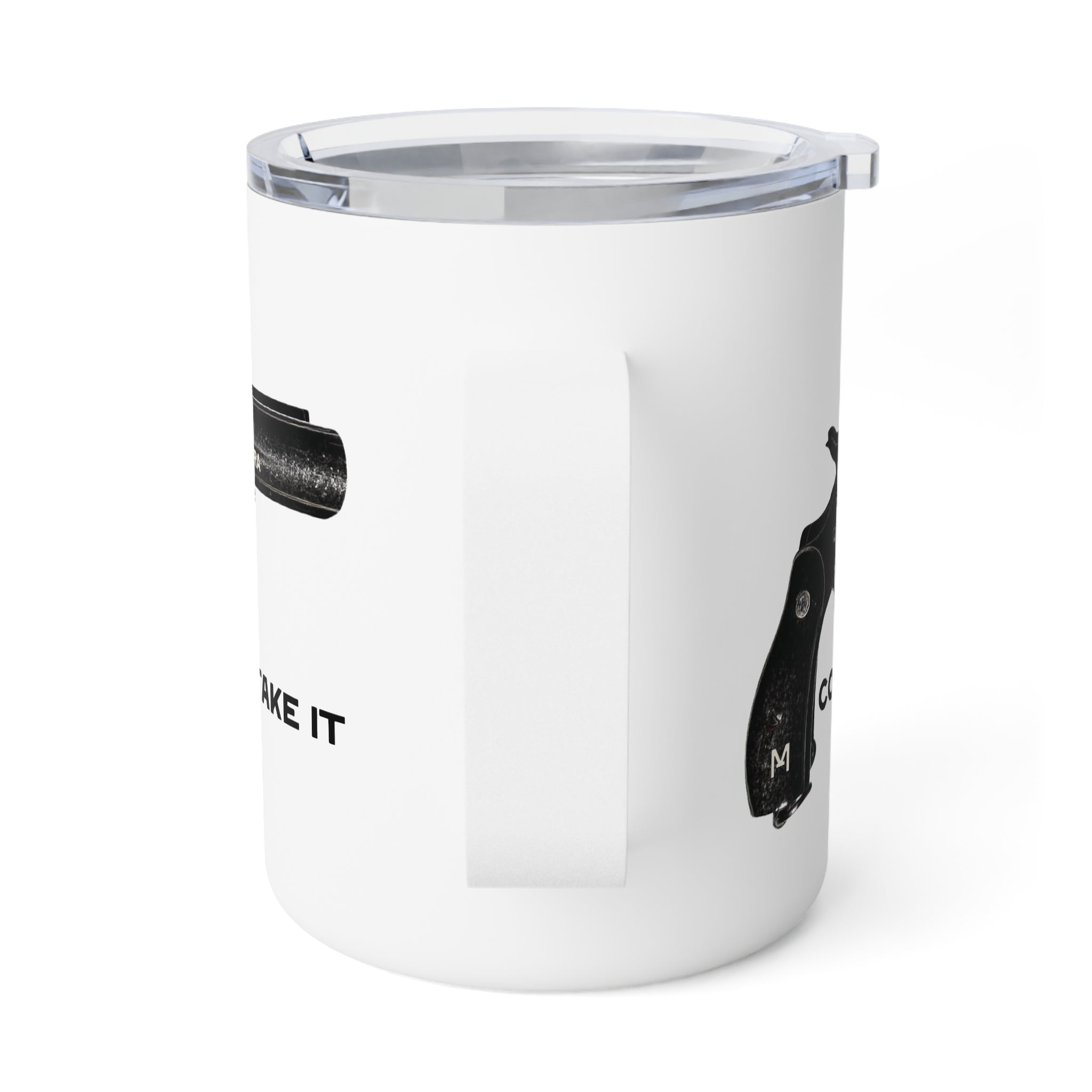 Come and Take It Very Pistol Insulated Travel Mug, Camping Coffee Cup