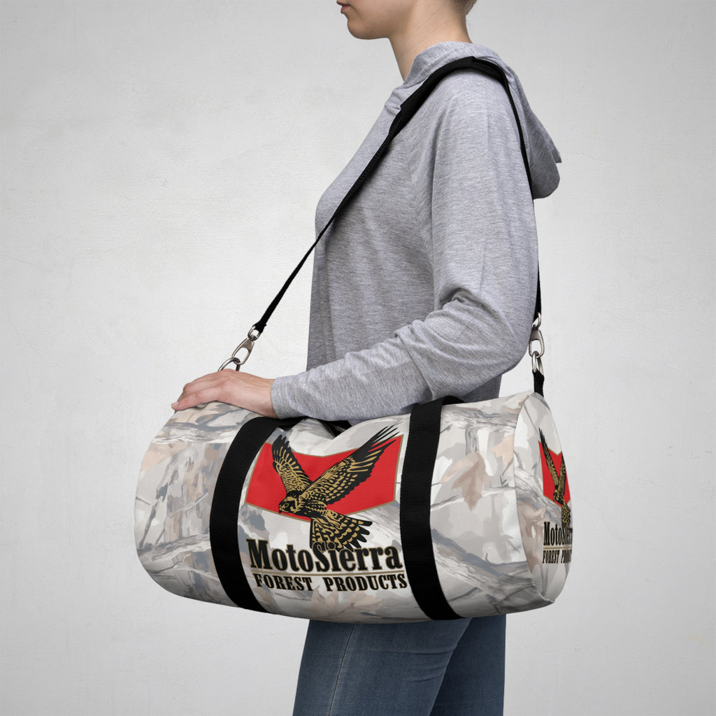 Kestrel Ghost Camo Logo Motosierra Adventure Duffel Bag - Perfect for Gym, Travel, Outdoor Activities, Weekend Getaway, Gifts