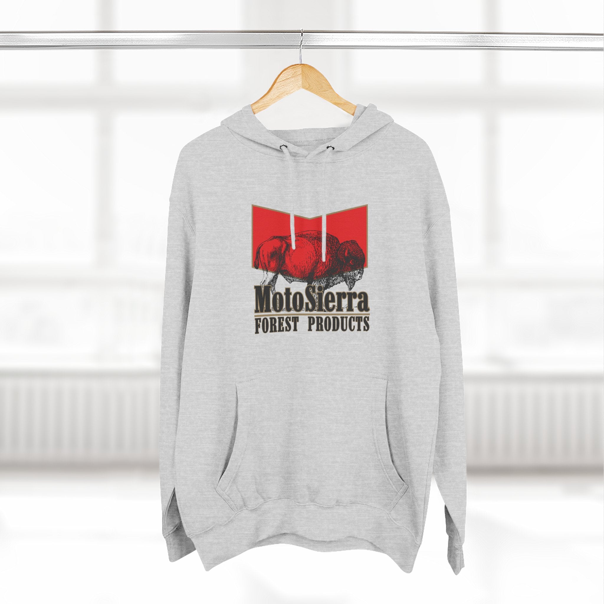Red Tab Buffalo Three-Panel Fleece Hoodie
