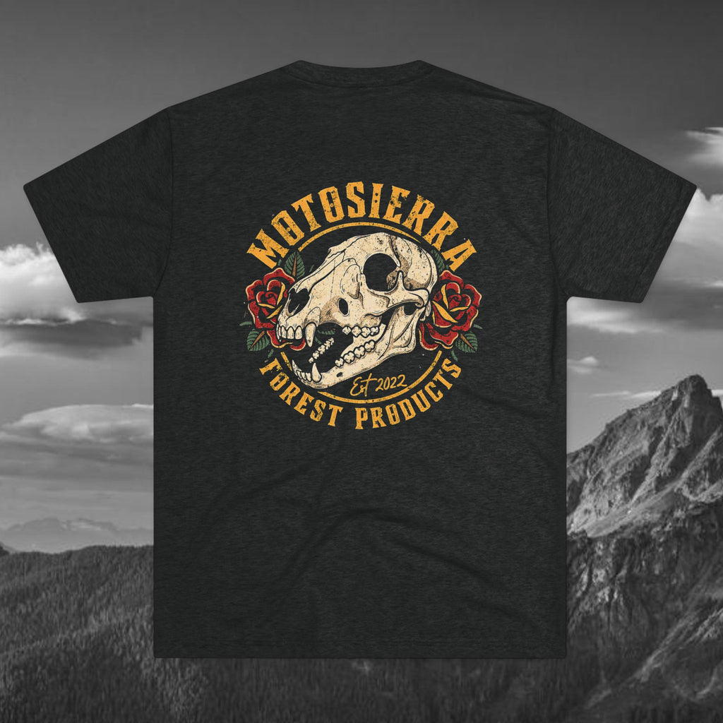 Bear Skull Tri-Blend Crew Tee