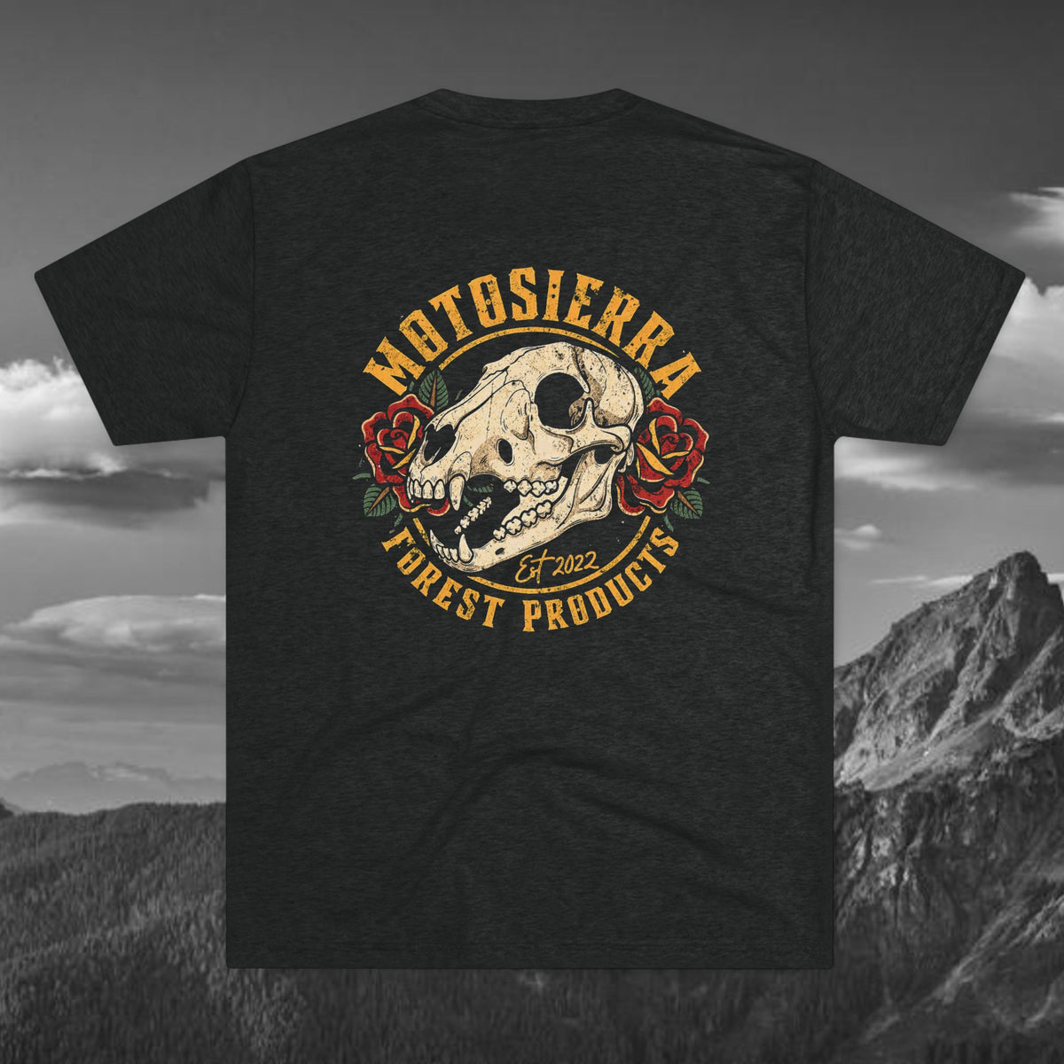 Bear Skull Tri-Blend Crew Tee
