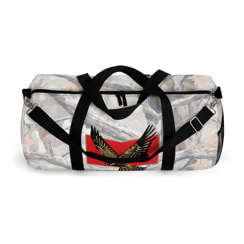 Kestrel Ghost Camo Logo Motosierra Adventure Duffel Bag - Perfect for Gym, Travel, Outdoor Activities, Weekend Getaway, Gifts